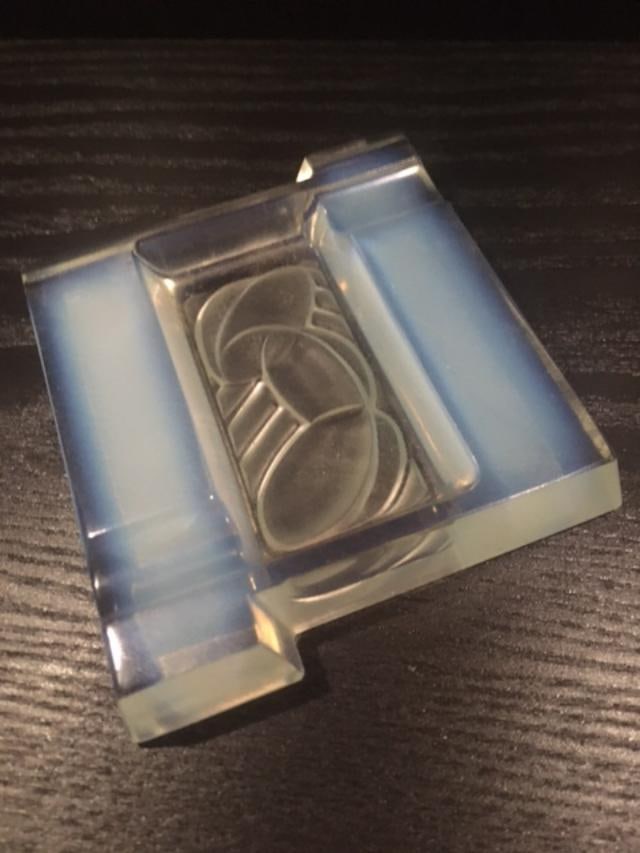 Andre Hunebelle (1896-1985) Art Deco, Opalescent Ashtray, Swimmers, 1930 - 17