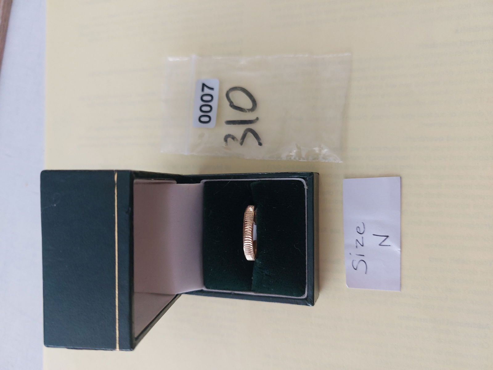 Wedding Band Code 310 Ex Display: Title: Wedding Band Code 310 Ex Display Description: Gold plated on silver lady's 4mm wedding band. This ring has not been worn but it was an ex display item so may have been