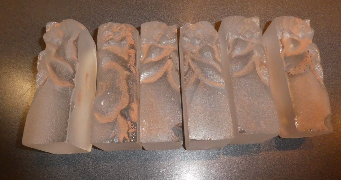 Circa 1970s Scandi ‘Nymph’ 6 Glass Blocks of Nattmara In 6 Forms - 7