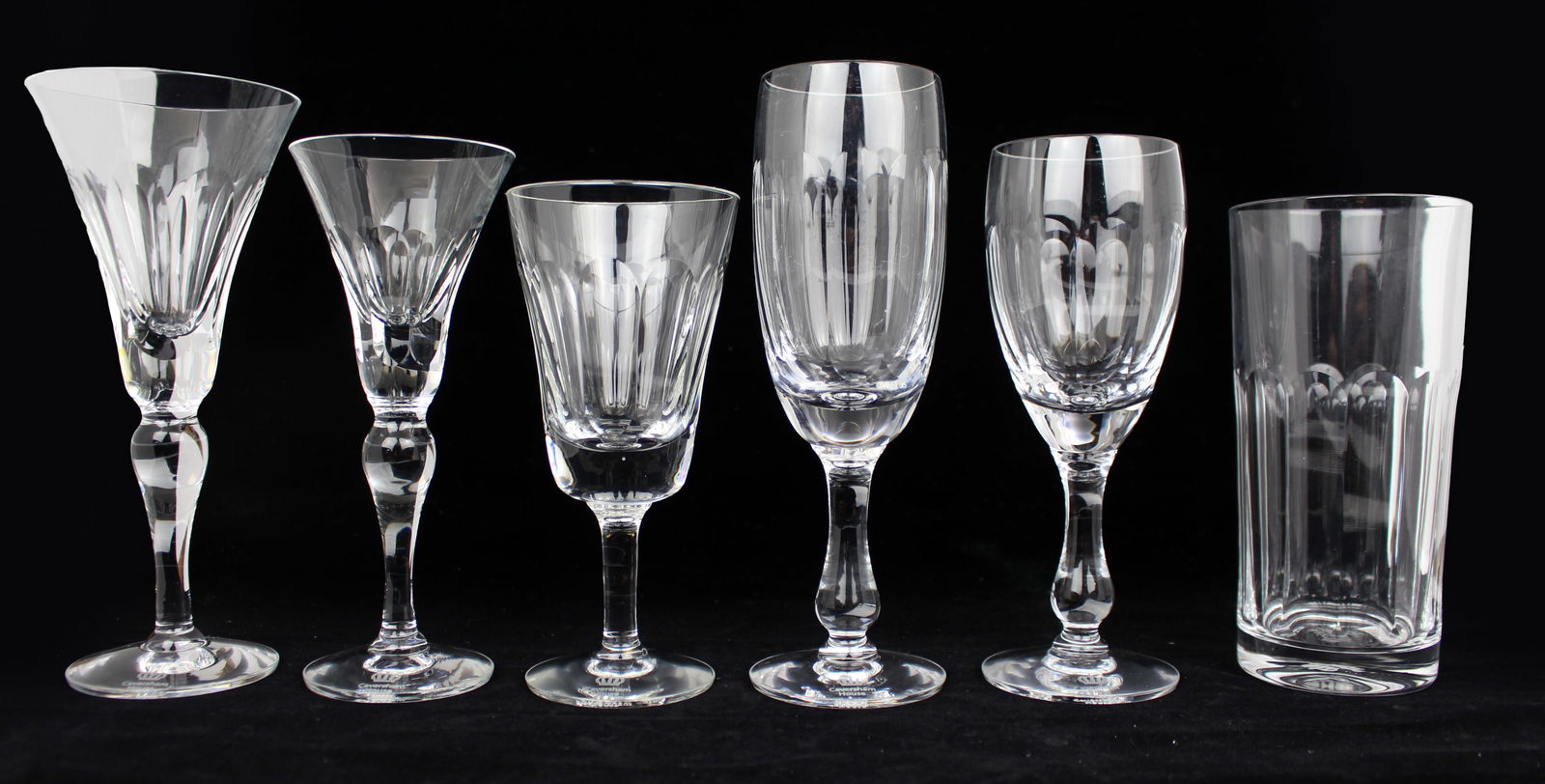 Complete Suite of 36 Hand-Cut Crystal Glasses by Tudor Crystal (1 of 9)