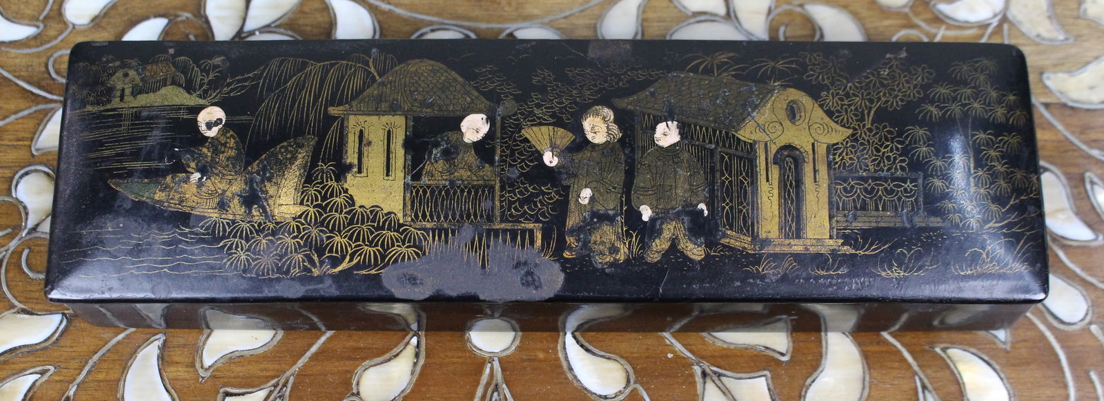 Chinese Export Lacquer Pen Box – Late 19th Century (1 of 6)
