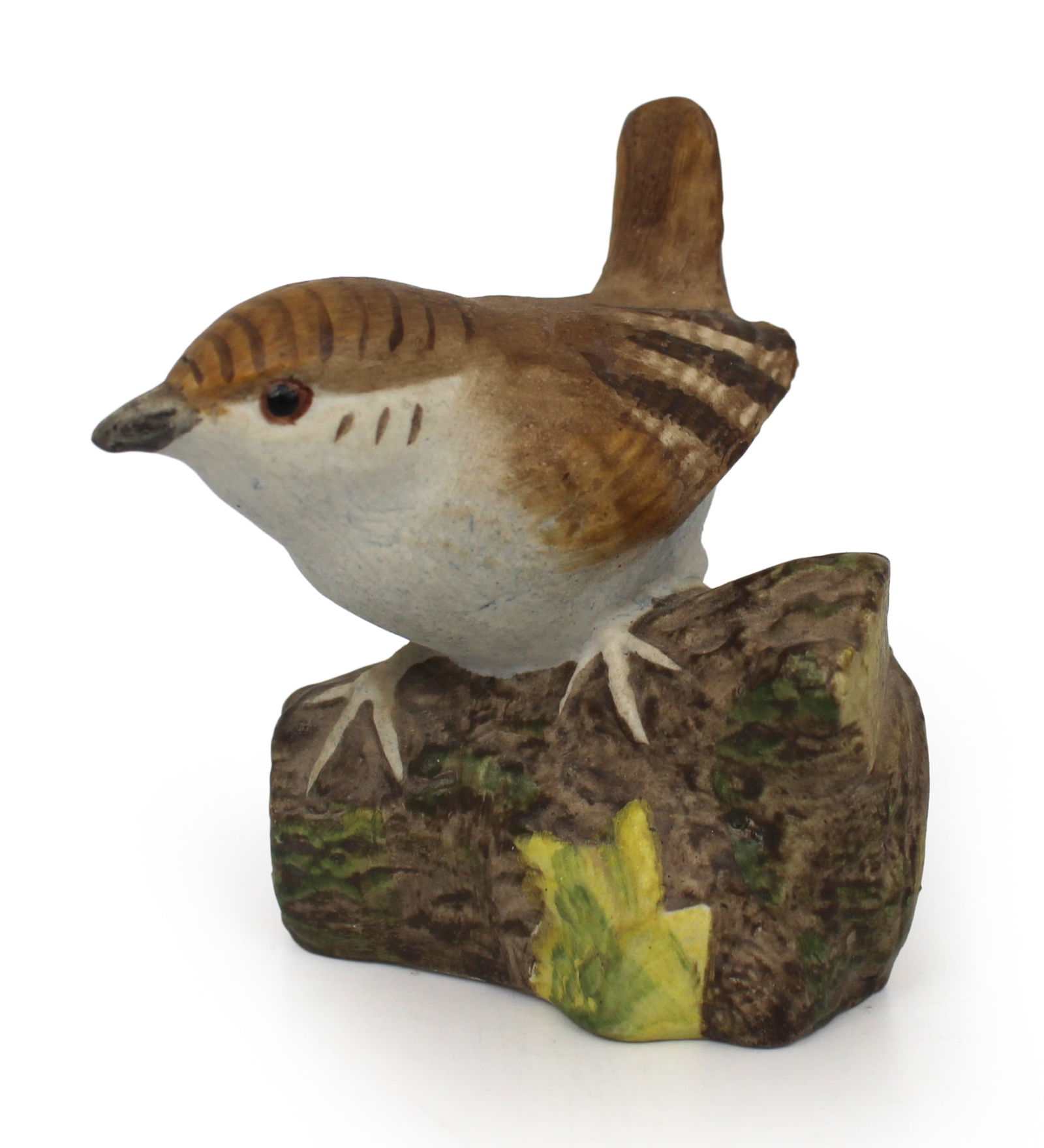 Acorn Bird Wren Figurine: Title:Acorn Bird Wren Figurine Description: Acorn Bird Wren Measures 7 x 6 x 8 (height) cm Very good condition; no chips, cracks or repairs Condition: Used Location Category: Antiques