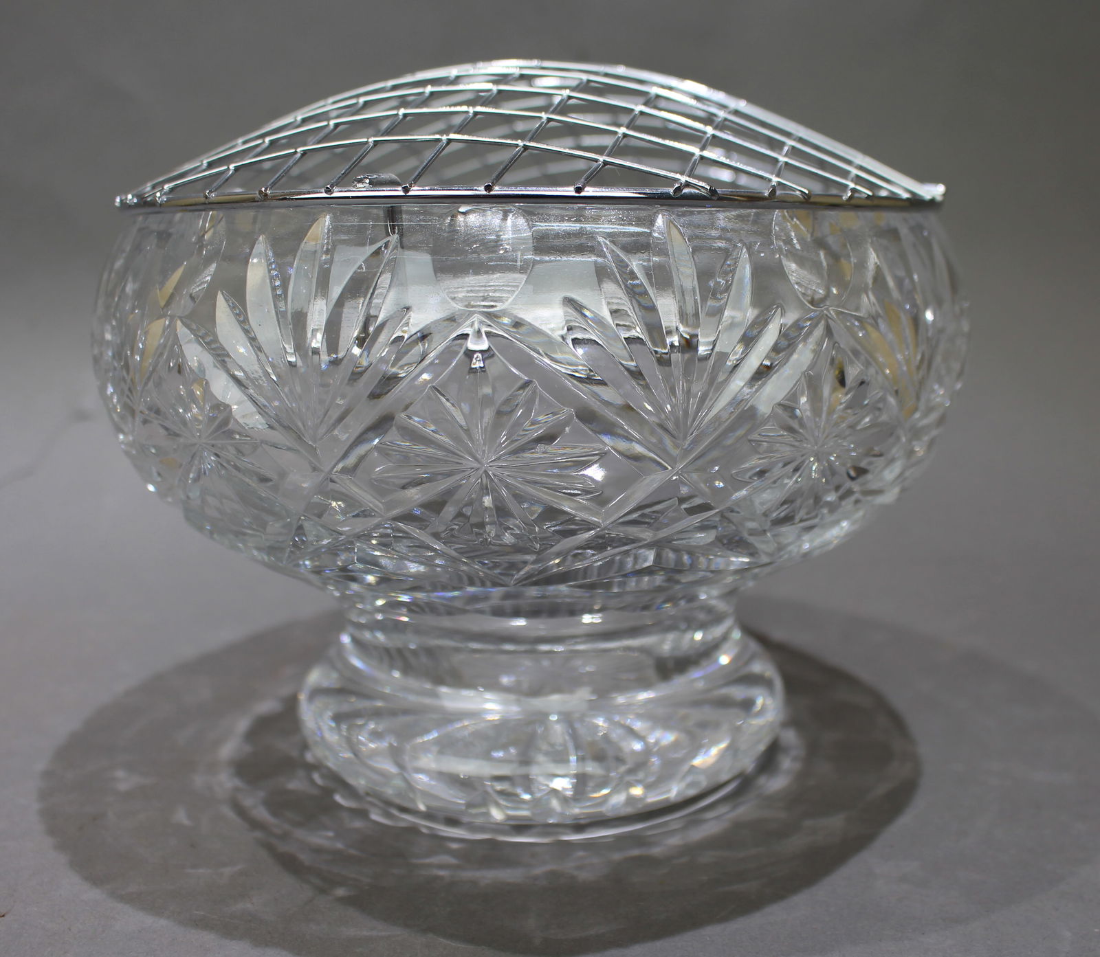 Vintage Cut Glass Crystal Rose Bowl (1 of 4)