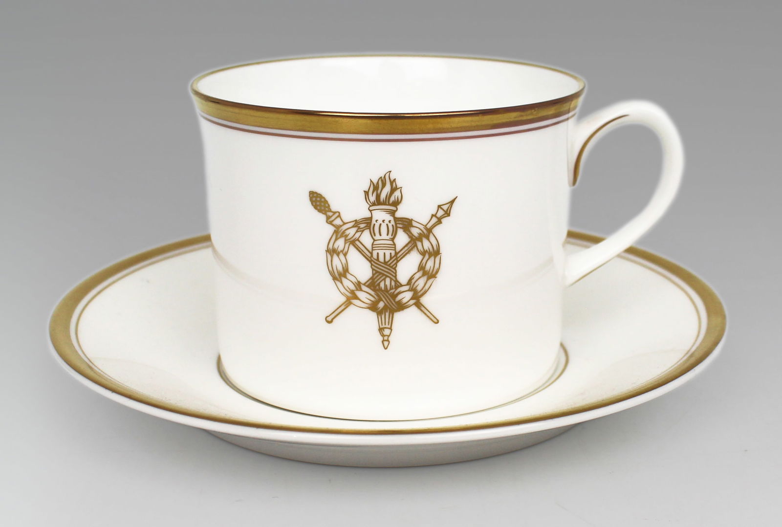 Royal Worcester Commemorative Tea Cup & Saucer Retailed by Harrods: Title:Royal Worcester Commemorative Tea Cup & Saucer Retailed by Harrods Description: Royal Worcester Commemorative Tea Cup & Saucer Retailed by Harrods Royal Worcester. Late 20th century,
