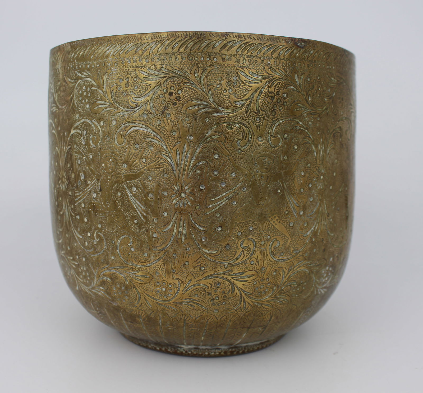 Antique Indian Brass Cachepot c.1880 - 2