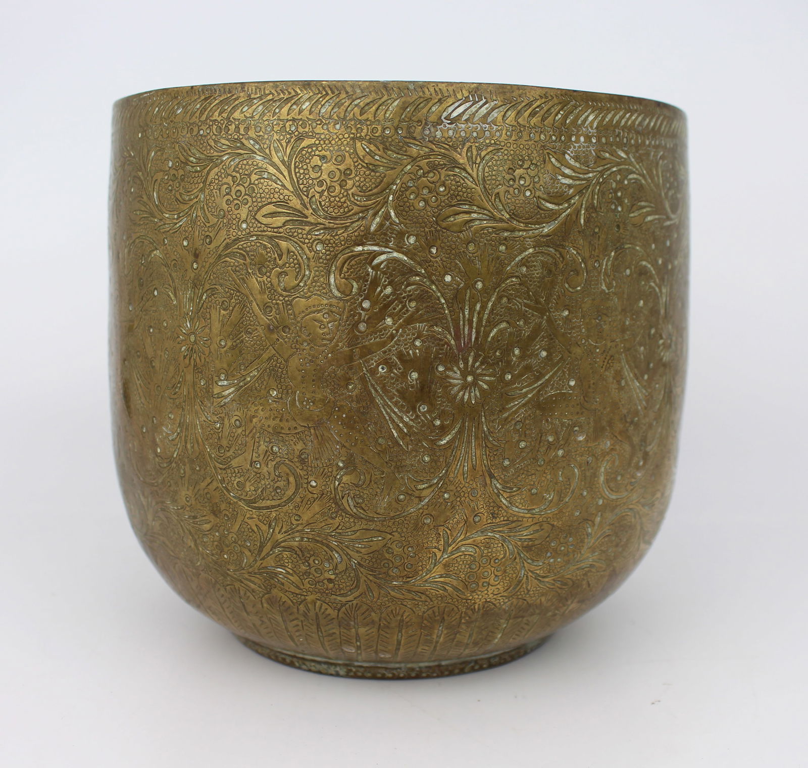 Antique Indian Brass Cachepot c.1880 - 3