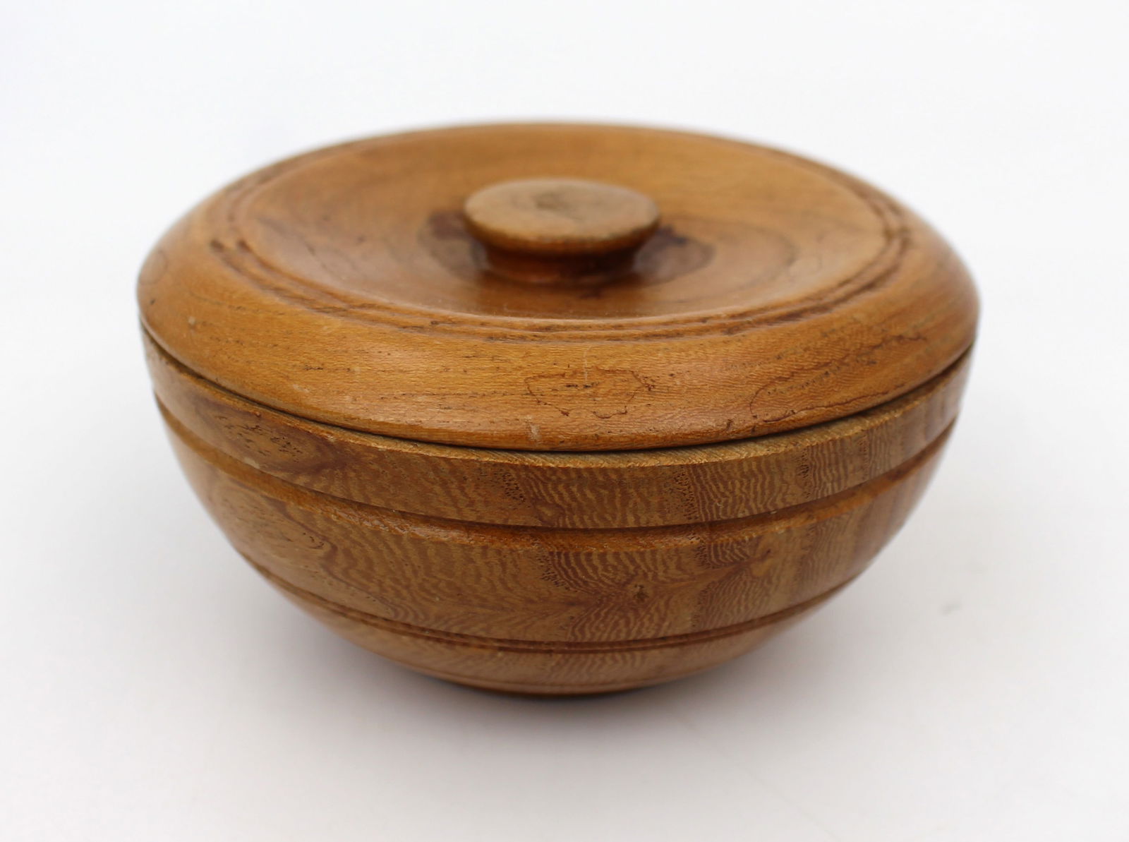 Small Turned Wooden Lidded Pot – Signed 'Atkinson' (1 of 4)