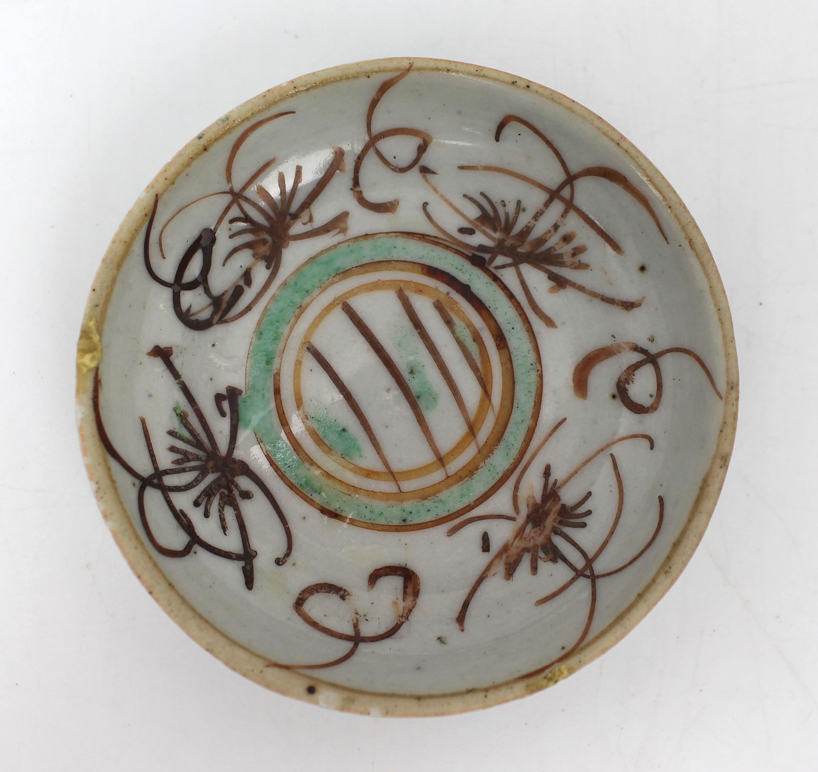 Japanese Oribe-Type Mino Ware Dish, Edo Period (1 of 5)