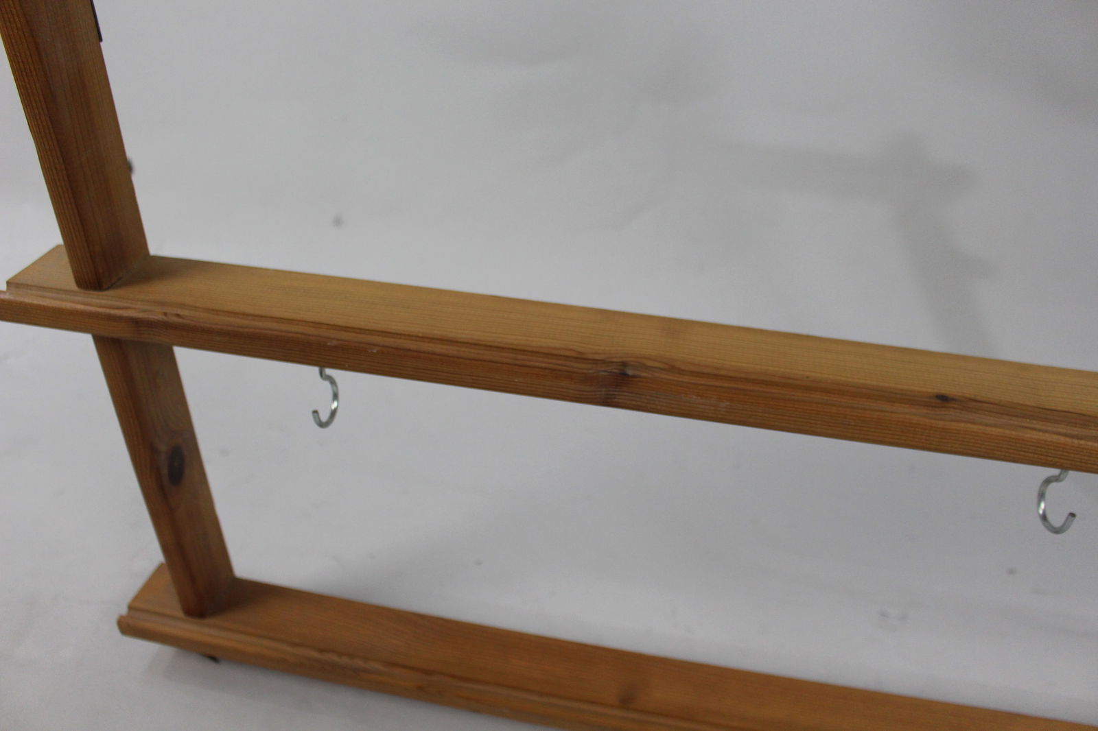 Vintage Pine Wall Hanging Plate Rack - 3