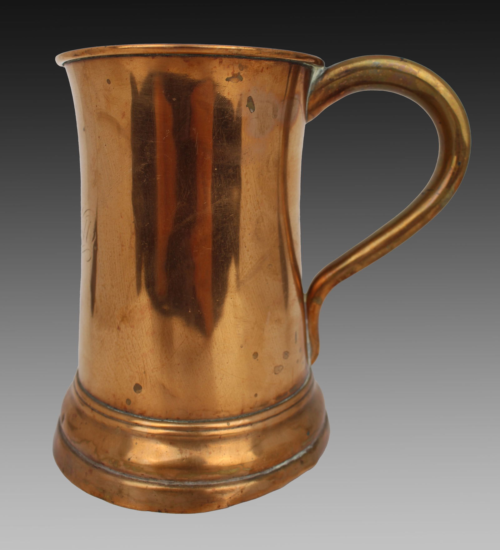 Antique Georgian Copper Tavern Tankard – Engraved, c.1800 (1 of 4)