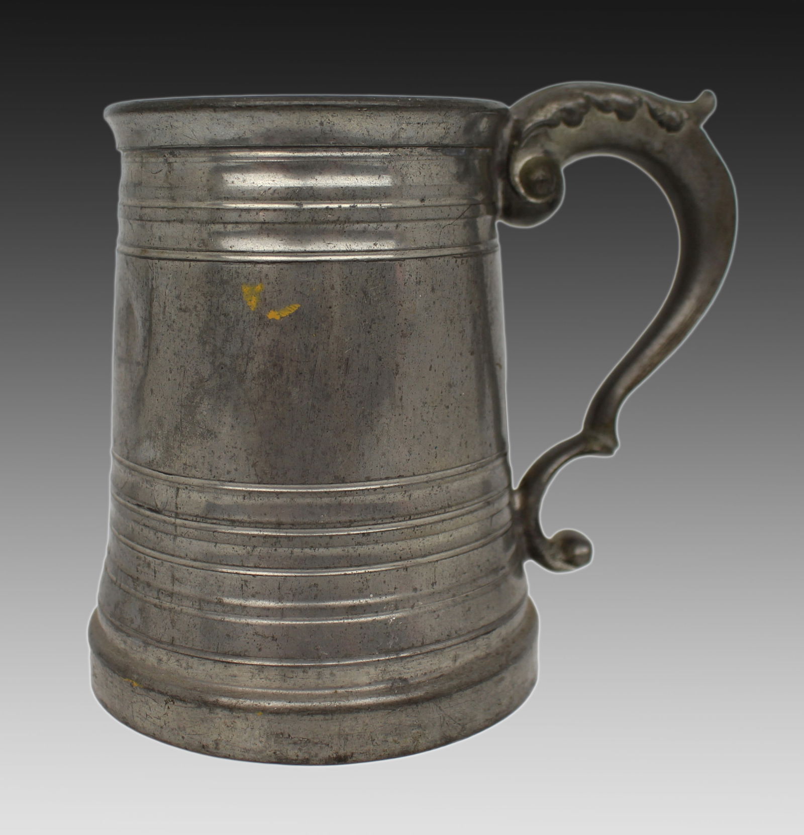 Pewter Tankard with Glass Bottom (1 of 4)