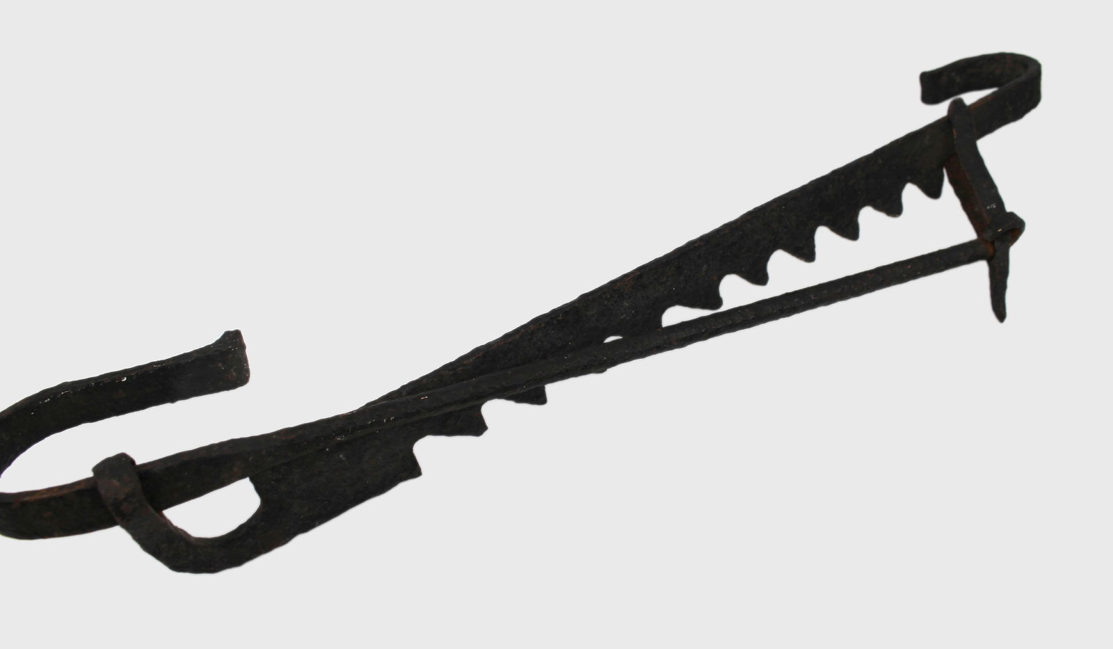 Antique Wrought Iron Chimney Trammel / Pot Hook: Title:Antique Wrought Iron Chimney Trammel / Pot Hook Description: Antique Wrought Iron Chimney Trammel / Pot Hook An early wrought iron adjustable chimney trammel, c.18th to early 19th century,