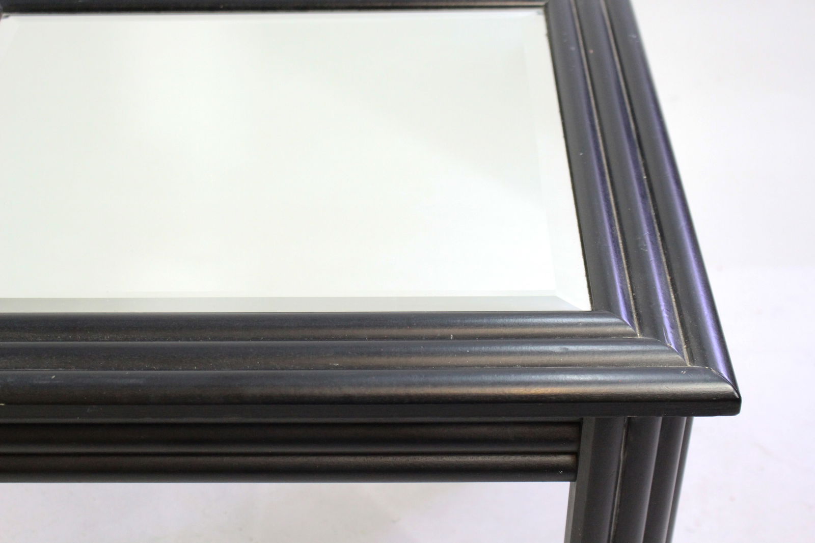 Mirror Topped Ebonized Side Table - 5