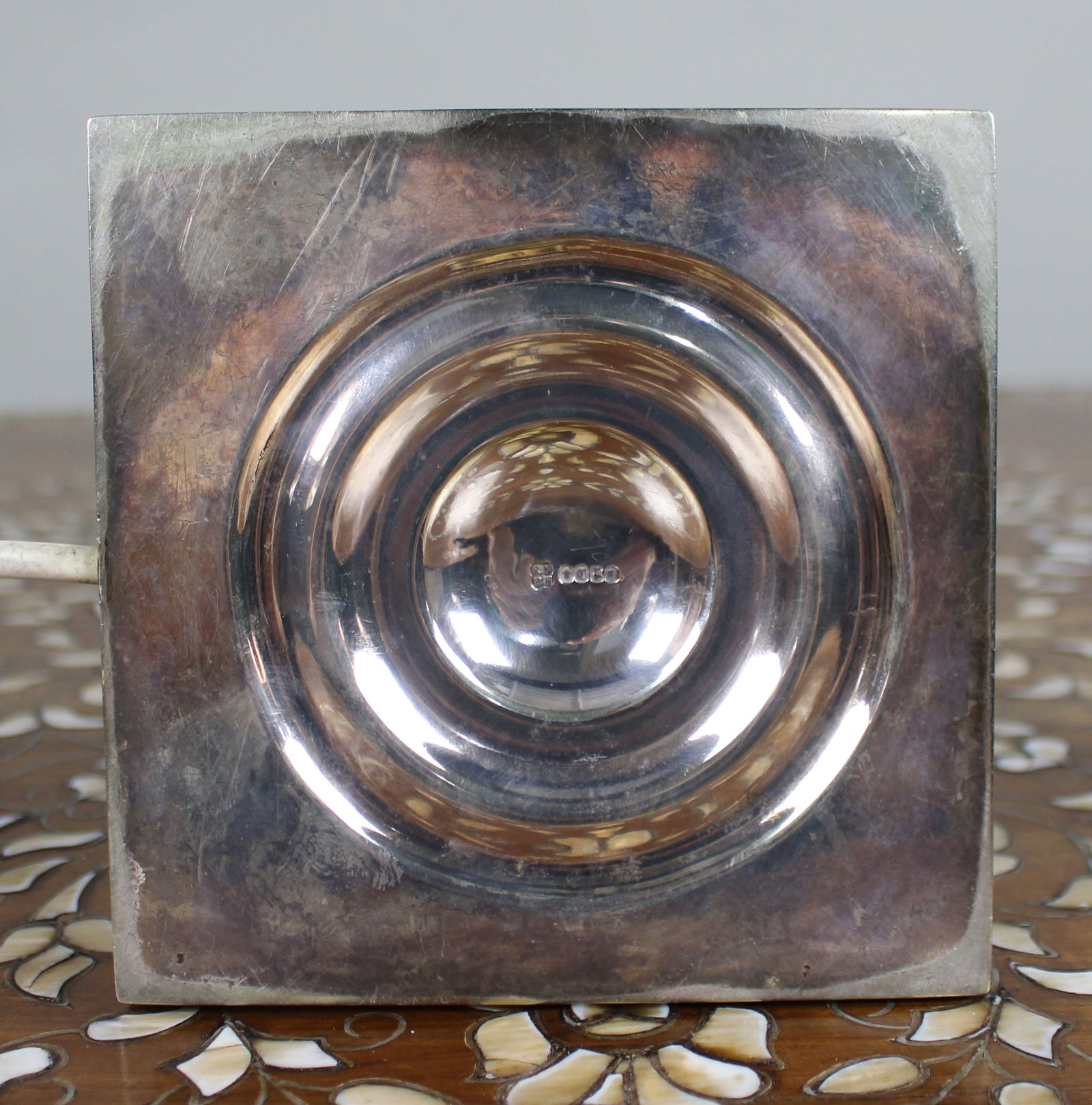 Victorian Silver Plated Corinthian Column Table Lamp - 12