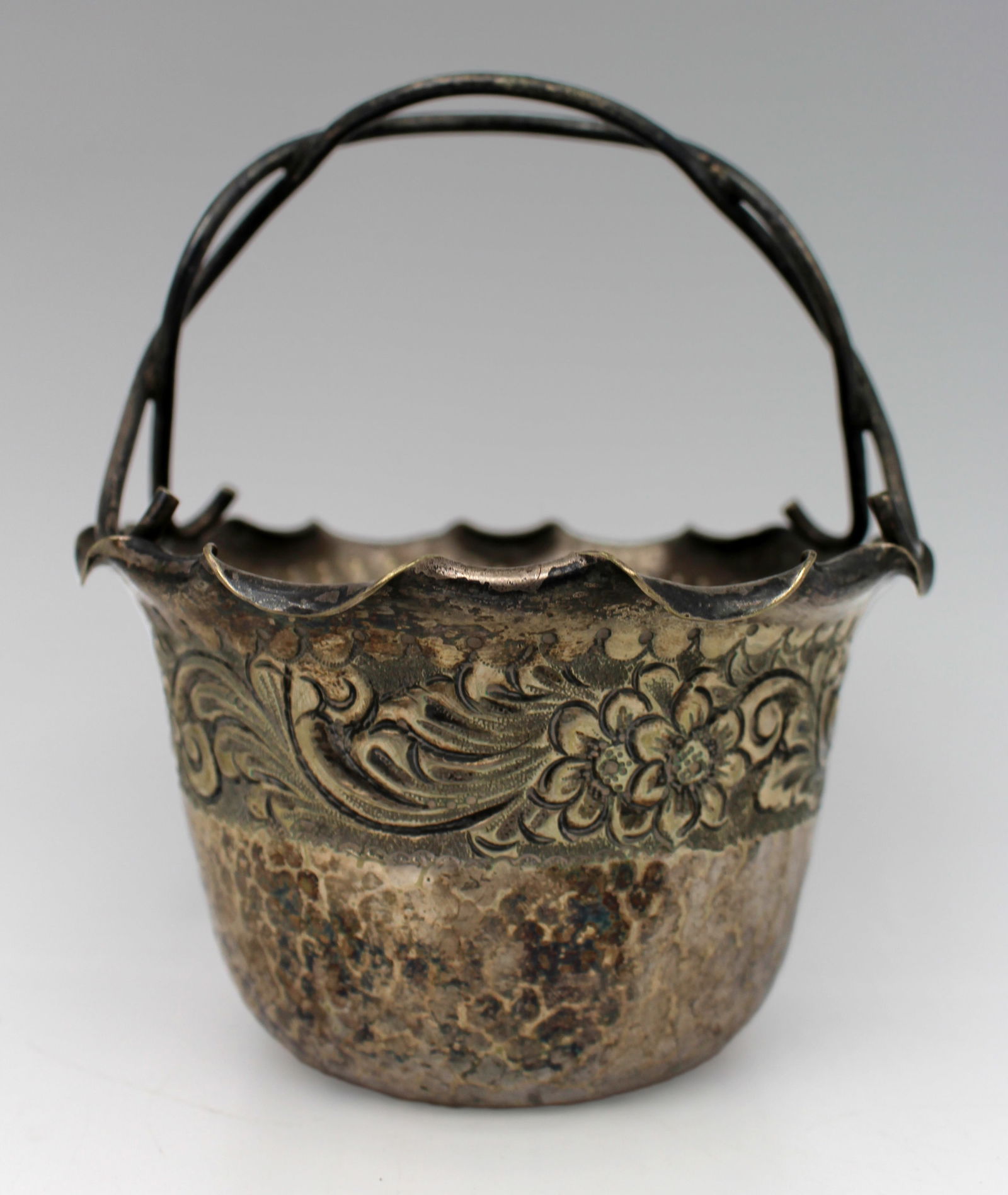 Victorian Silver Plated Basket – Deakin & Sons (1 of 4)