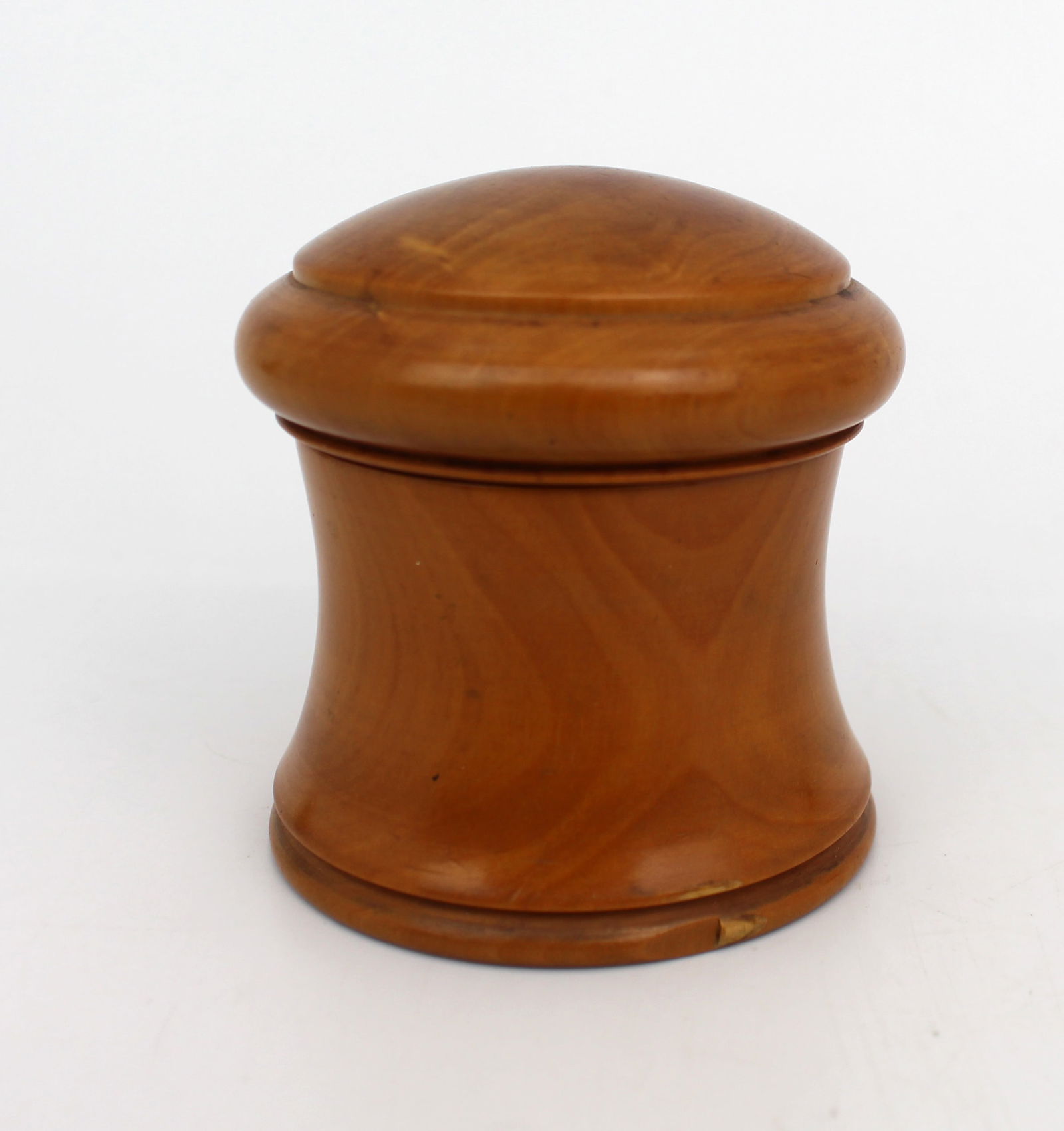 Turned Wooden Pot with Domed Lid, c.1900 (1 of 4)