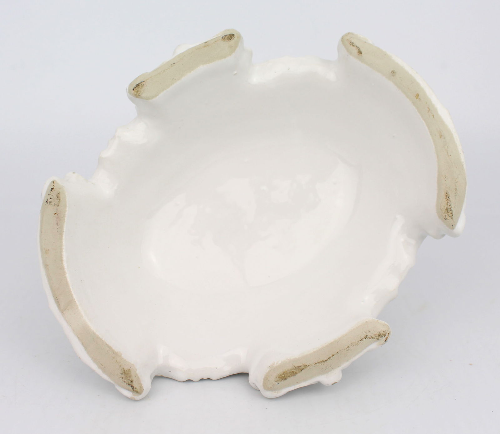 Painted White Porcelain Cherub Figurine - 4