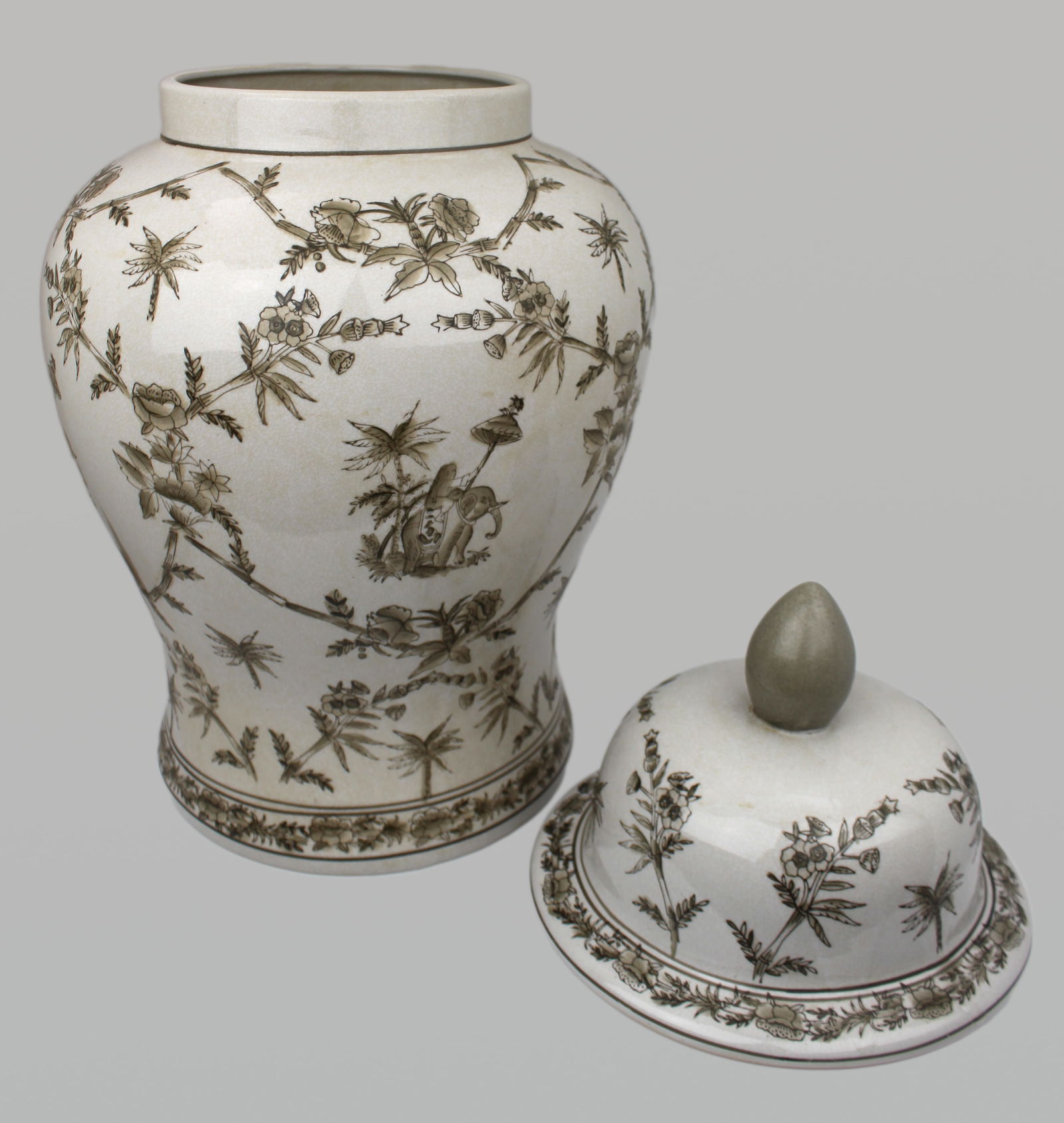 Large Decorative India Jane Lidded Jar - 10