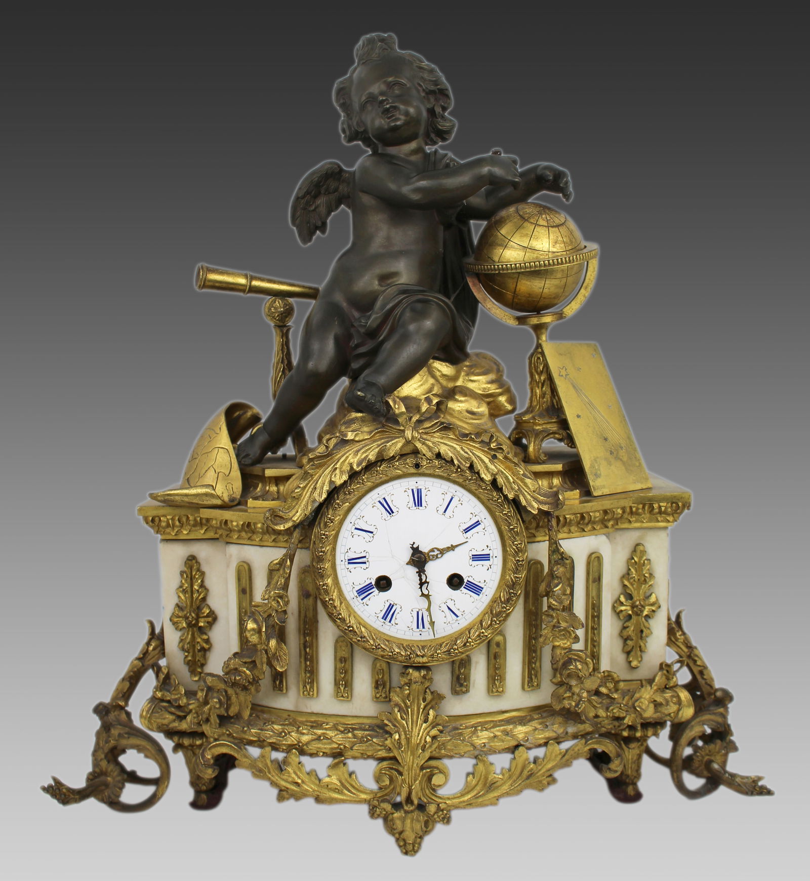 Fine 19th Century French Ormolu & Bronze Mantel Clock (1 of 16)