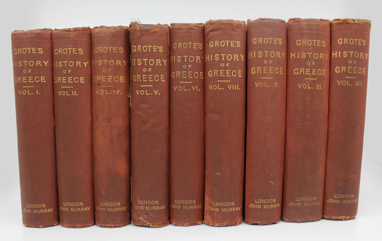 Books George Grote – A History of Greece 9 volumes, 1869, John Murray: Title:Books George Grote – A History of Greece 9 volumes, 1869, John Murray Description: George Grote – A History of Greece (9 of 12 vols, 1869, John Murray) A part set of George