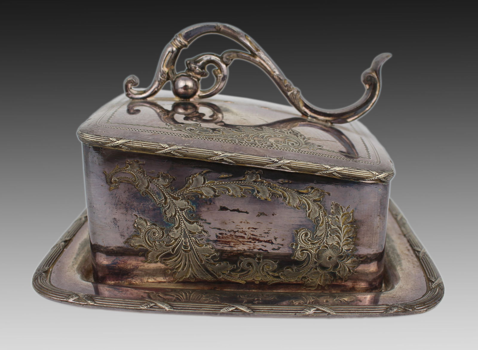 Victorian Silver-Plated Butter or Cheese Dish – James Dixon & Sons, c. 1880 (1 of 4)