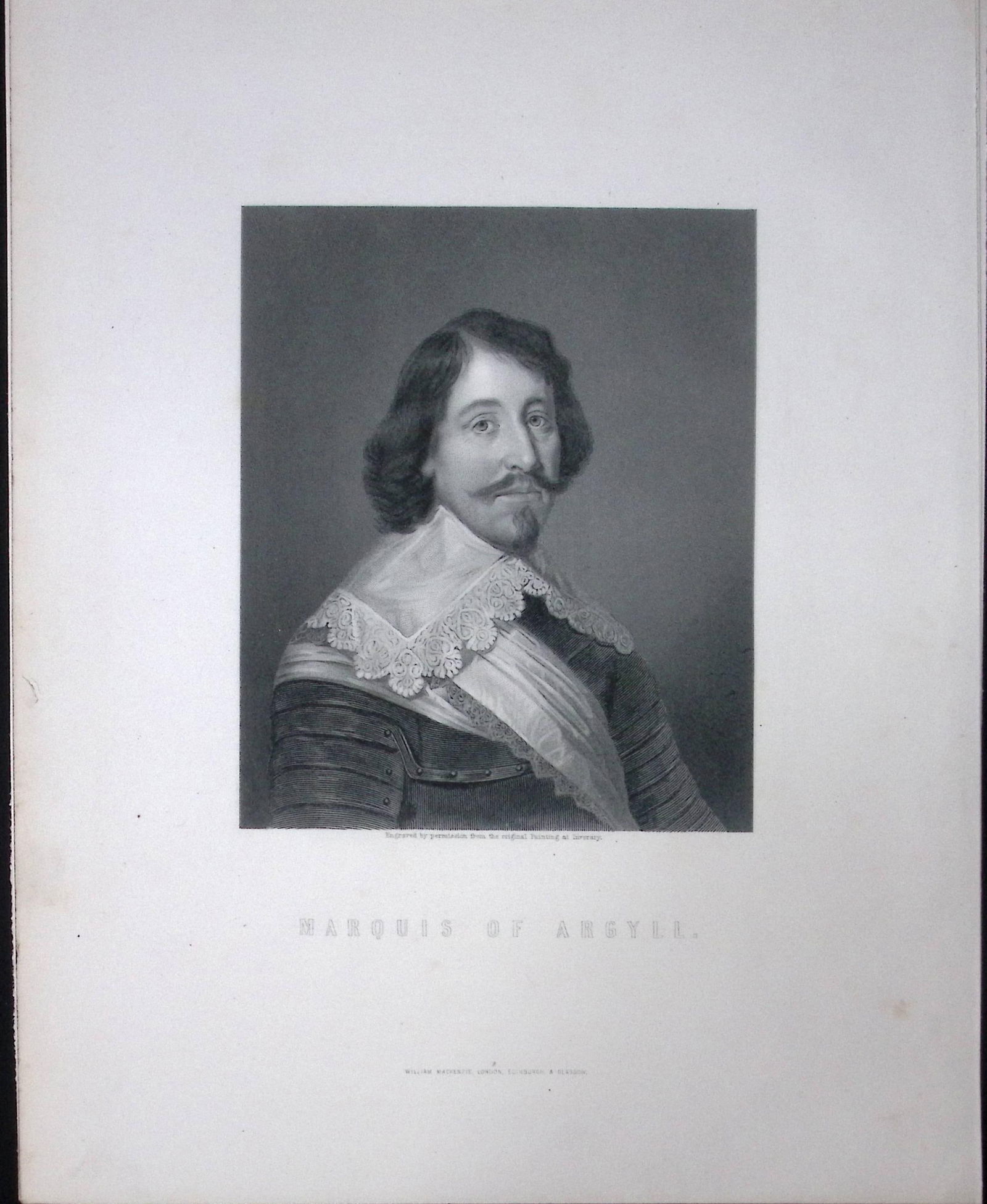 Marquis of Argyll Scotland 1873 Antique 152 Years-Old Engraving-38 (1 of 2)