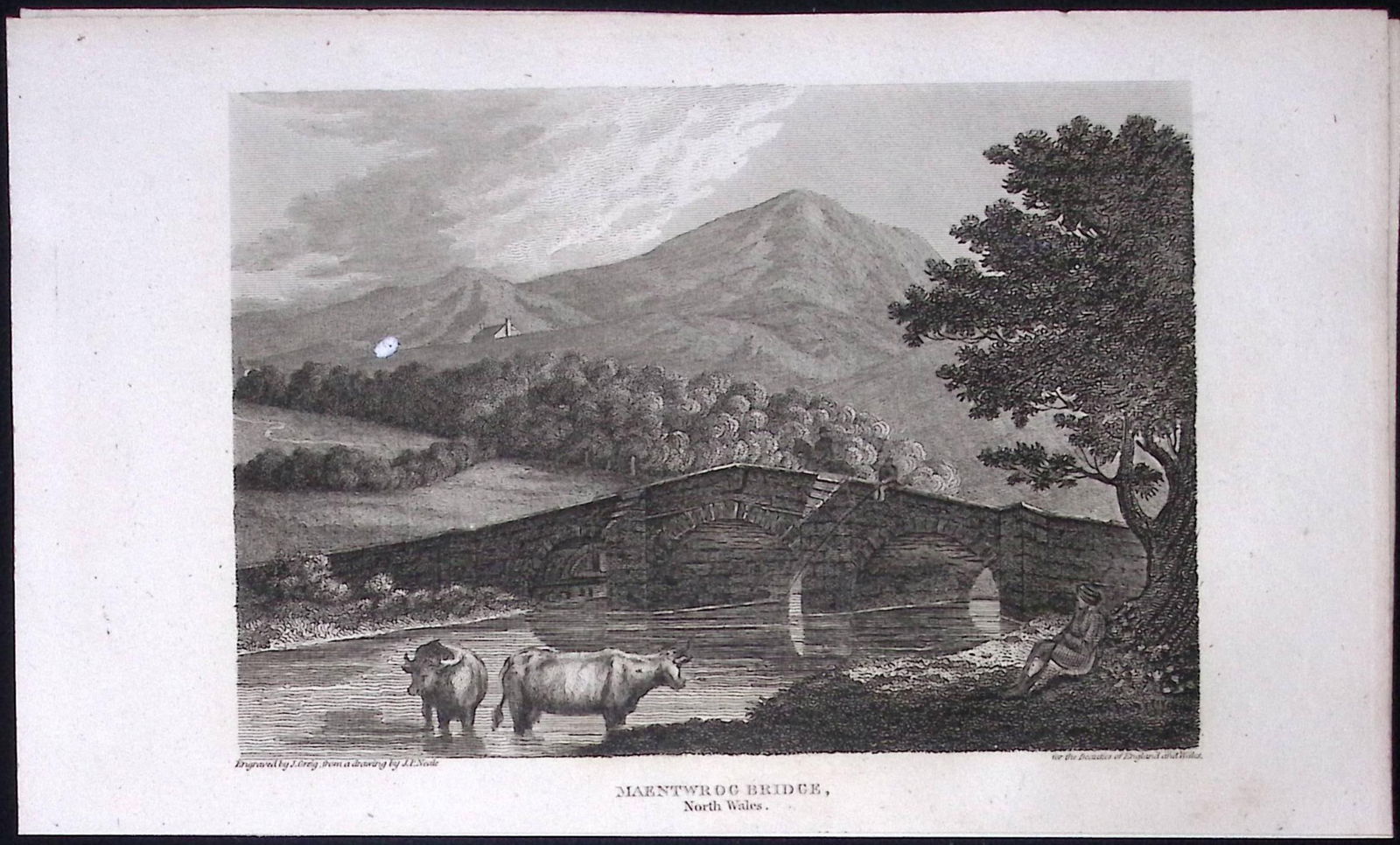 Maentwrog Bridge Wales Antique 213 Years-Old Georgian Steel-Engraving-207: Title: Maentwrog Bridge Wales Antique 213 Years-Old Georgian Steel-Engraving-207 Description: This North Wales Georgian Antique Print Was Removed from a First Edition of.