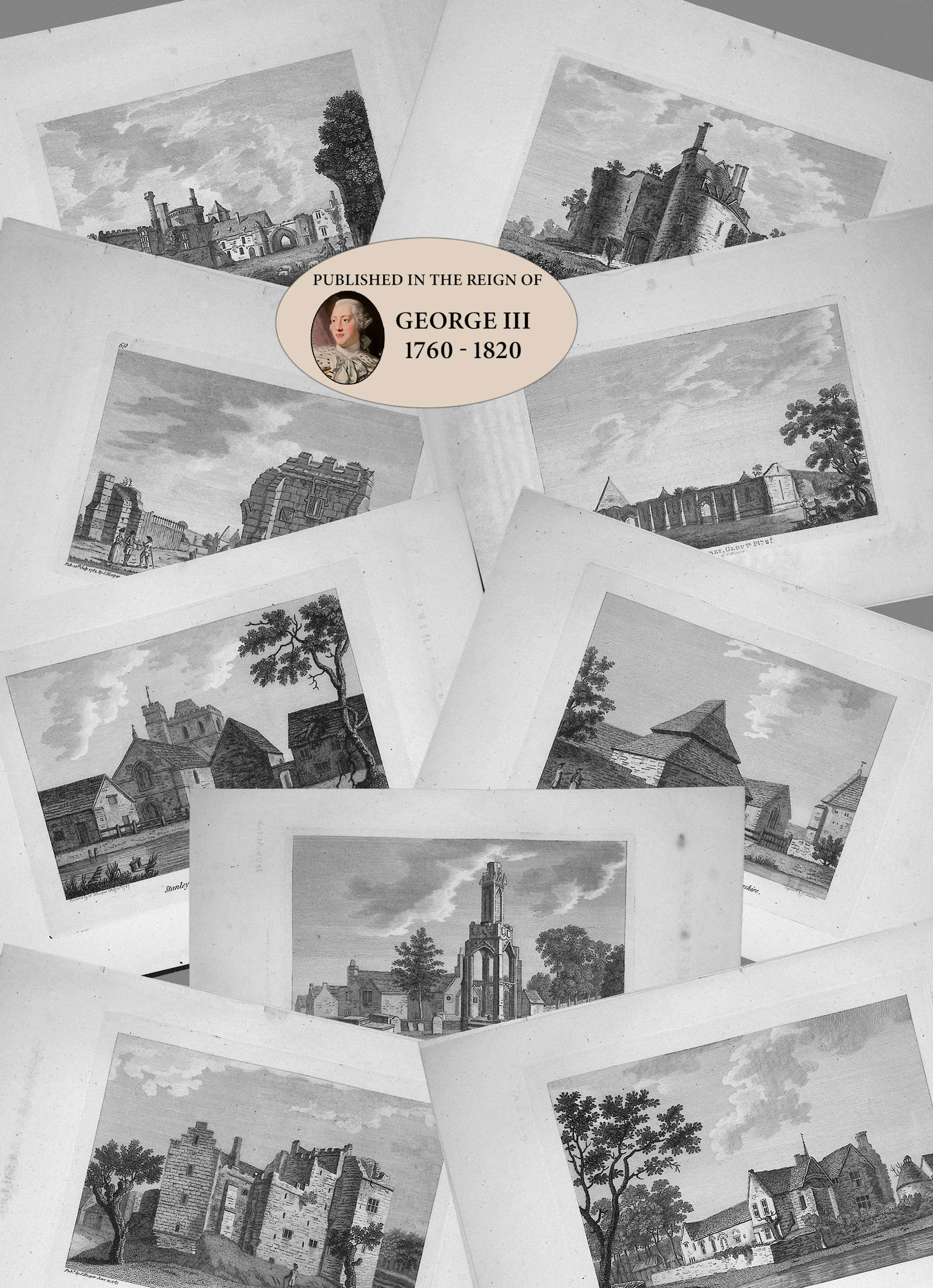 Job Lot Gloucestershire Francis Grose Antique 230+ Years Old Copper Engravings. (1 of 11)