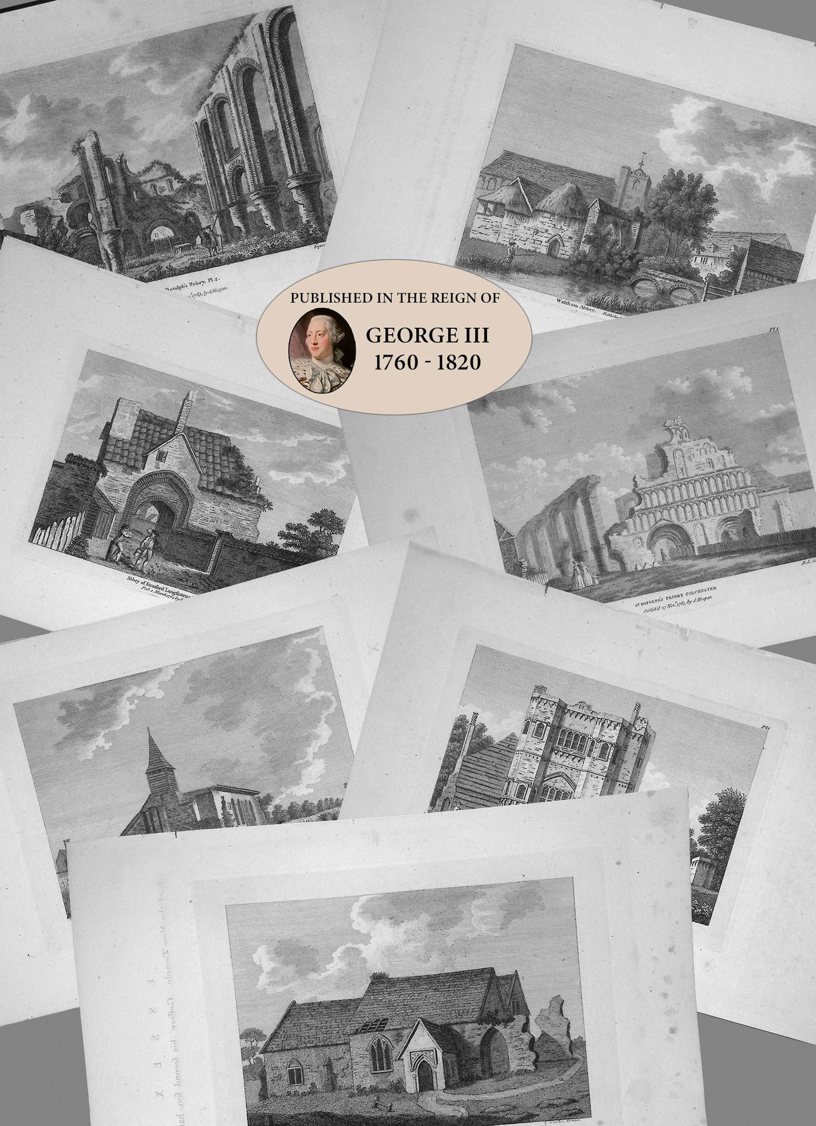 Job Lot County Essex Francis Grose Antique 230+ Years Old Copper Engravings-2. (1 of 9)