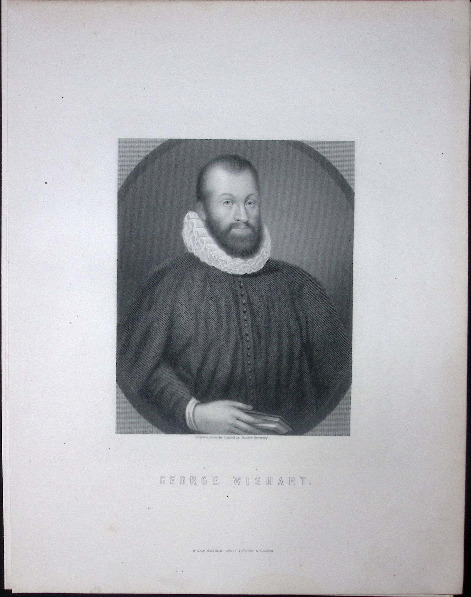 George Wishart Martyr Scotland 1873 Antique 152 Years-Old Engraving-47 (1 of 2)