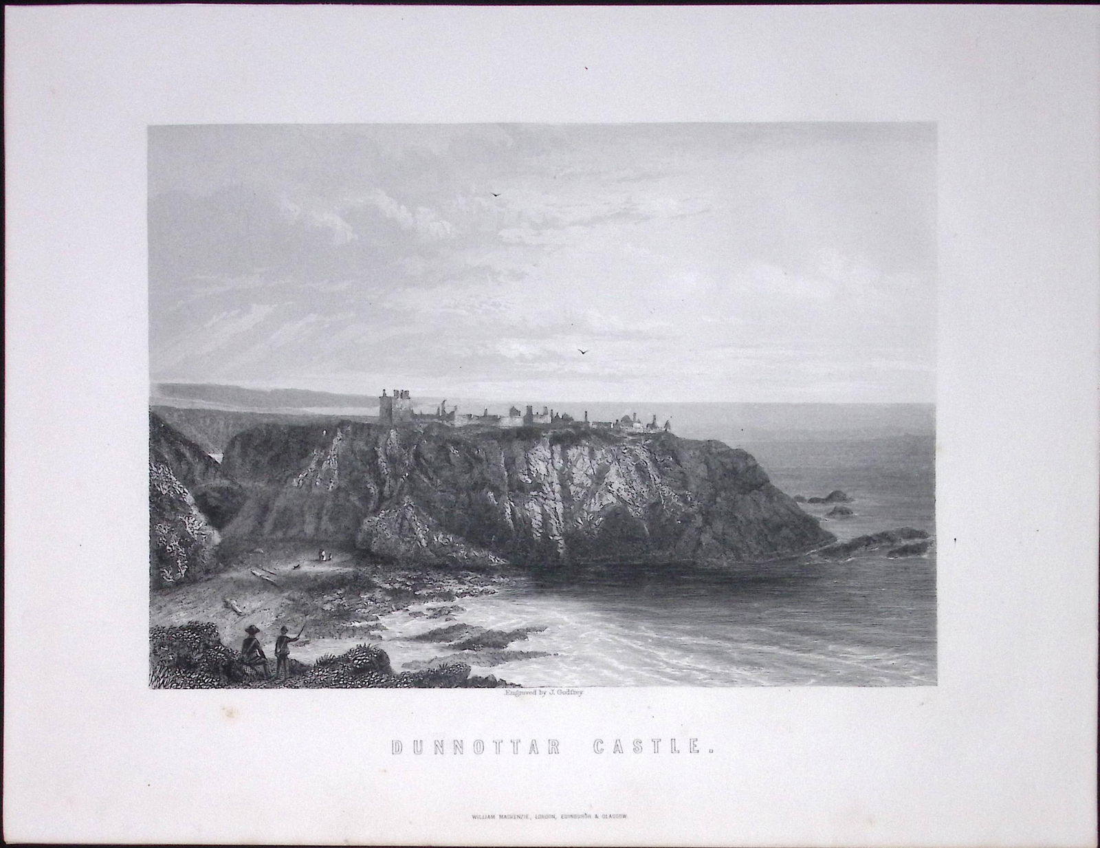 Dunnottar Castle Aberdeenshire Scotland Antique 152 Years-Old Engraving-29: Title: Dunnottar Castle Aberdeenshire Scotland Antique 152 Years-Old Engraving-29 Description: This Antique Print Was Removed from an Edition of. Tytler's History o