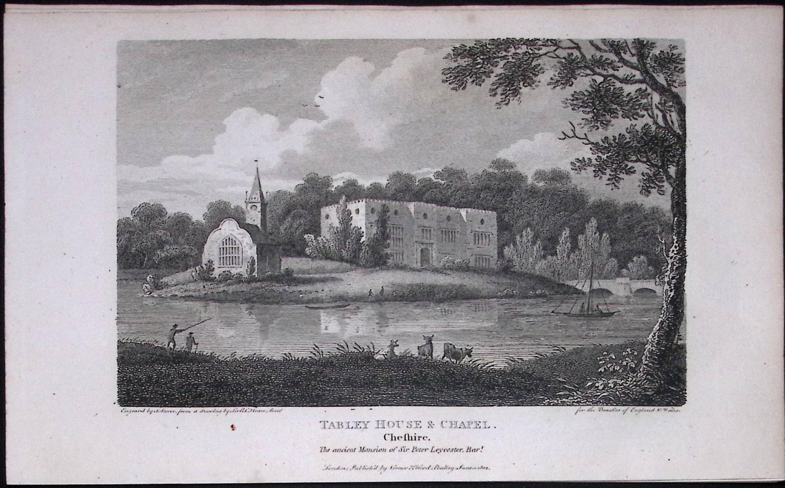 Tabley House & Chapel Cheshire Antique 224 Years-Old Steel-Engraving-72 (1 of 2)