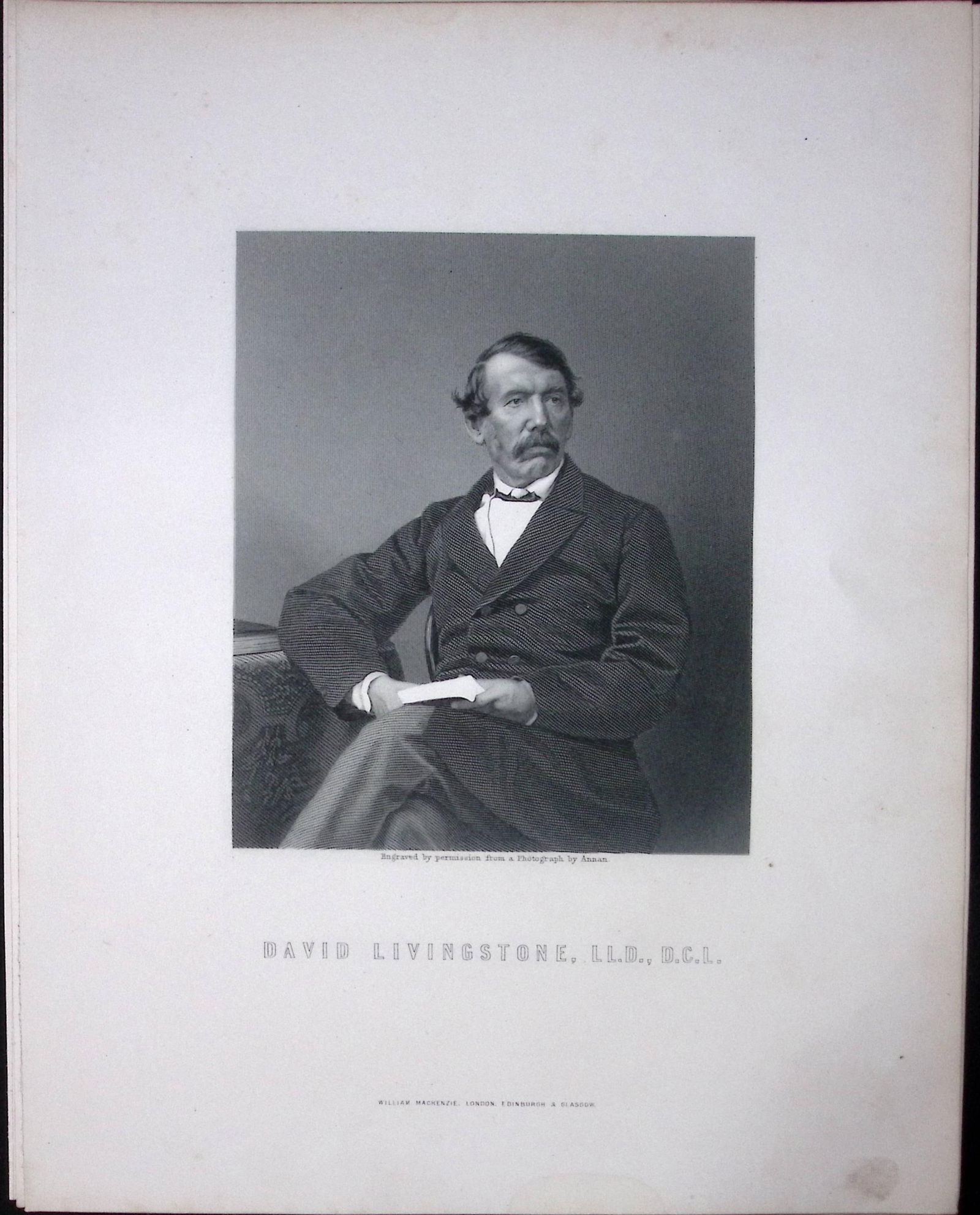 David Livingstone Scotland 1873 Antique 152 Years-Old Engraving-50 (1 of 2)