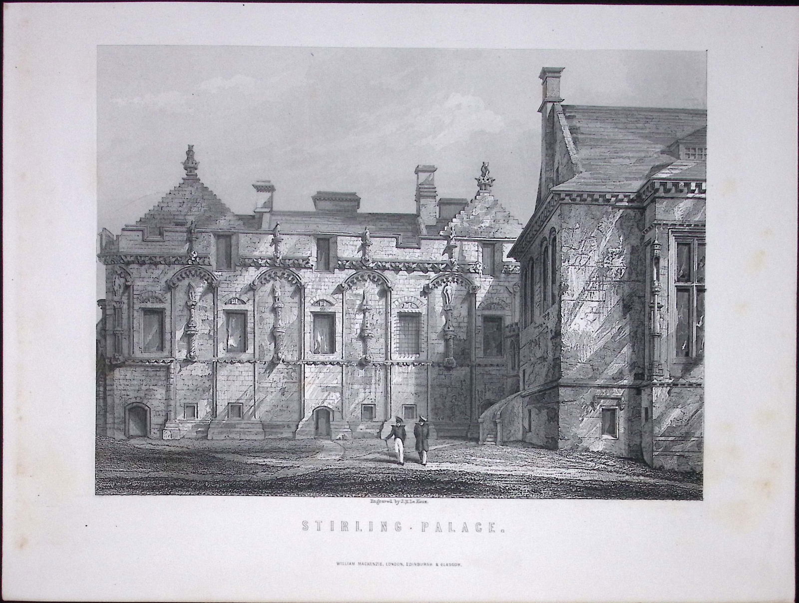 Stirling Palace Scotland Antique 152 Years-Old Engraving-24 (1 of 2)