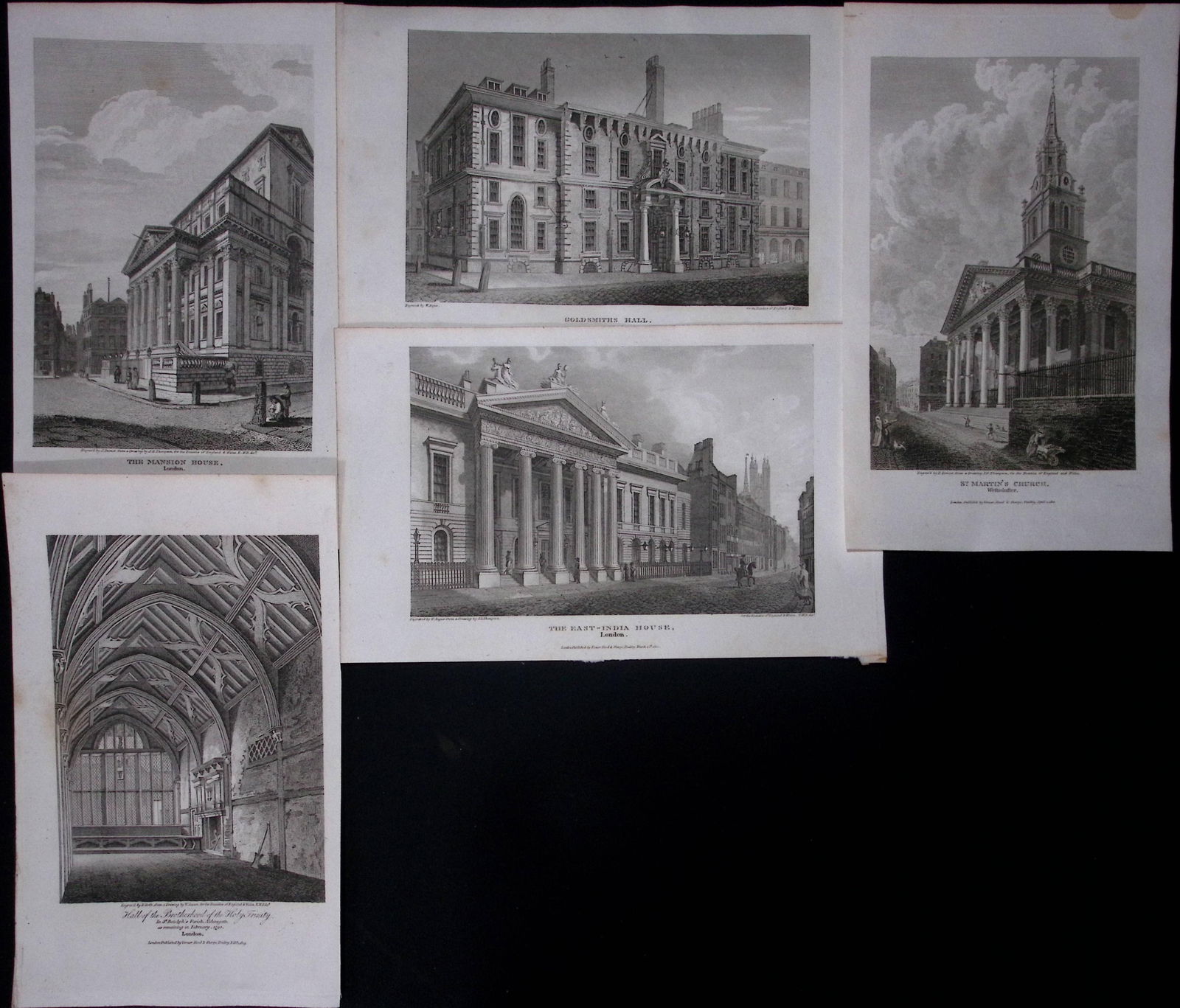 London & Middlesex Job-Lot Antique 210 Years-Old Georgian Steel-Engravings-3 (1 of 2)