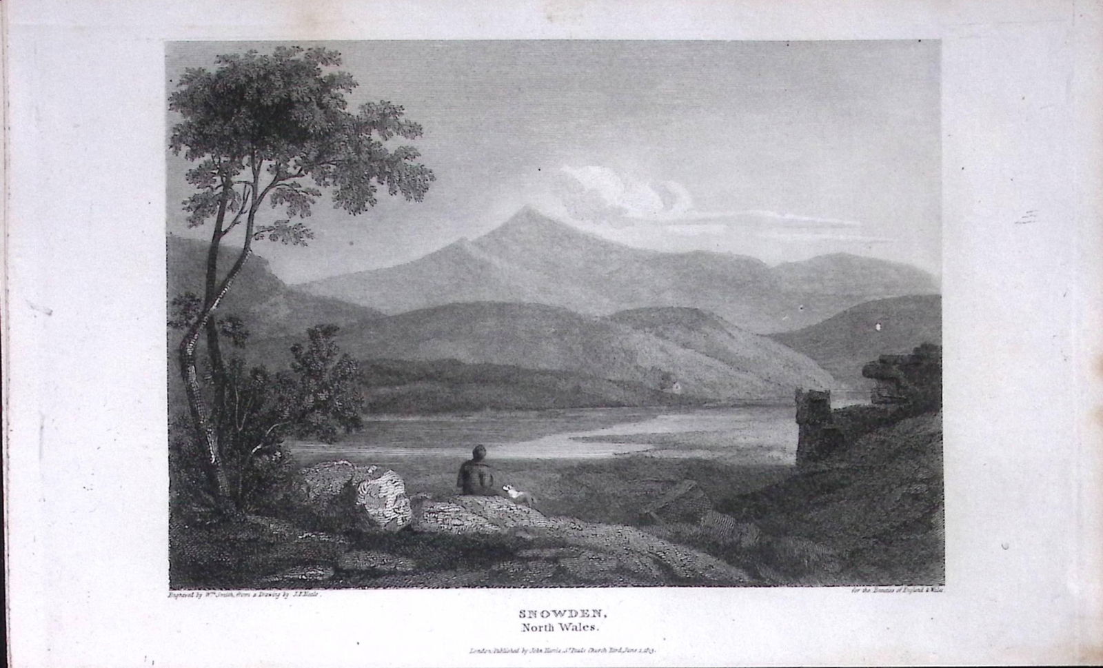 Snowden Wales Antique 213 Years-Old Georgian Steel-Engraving-192 (1 of 2)