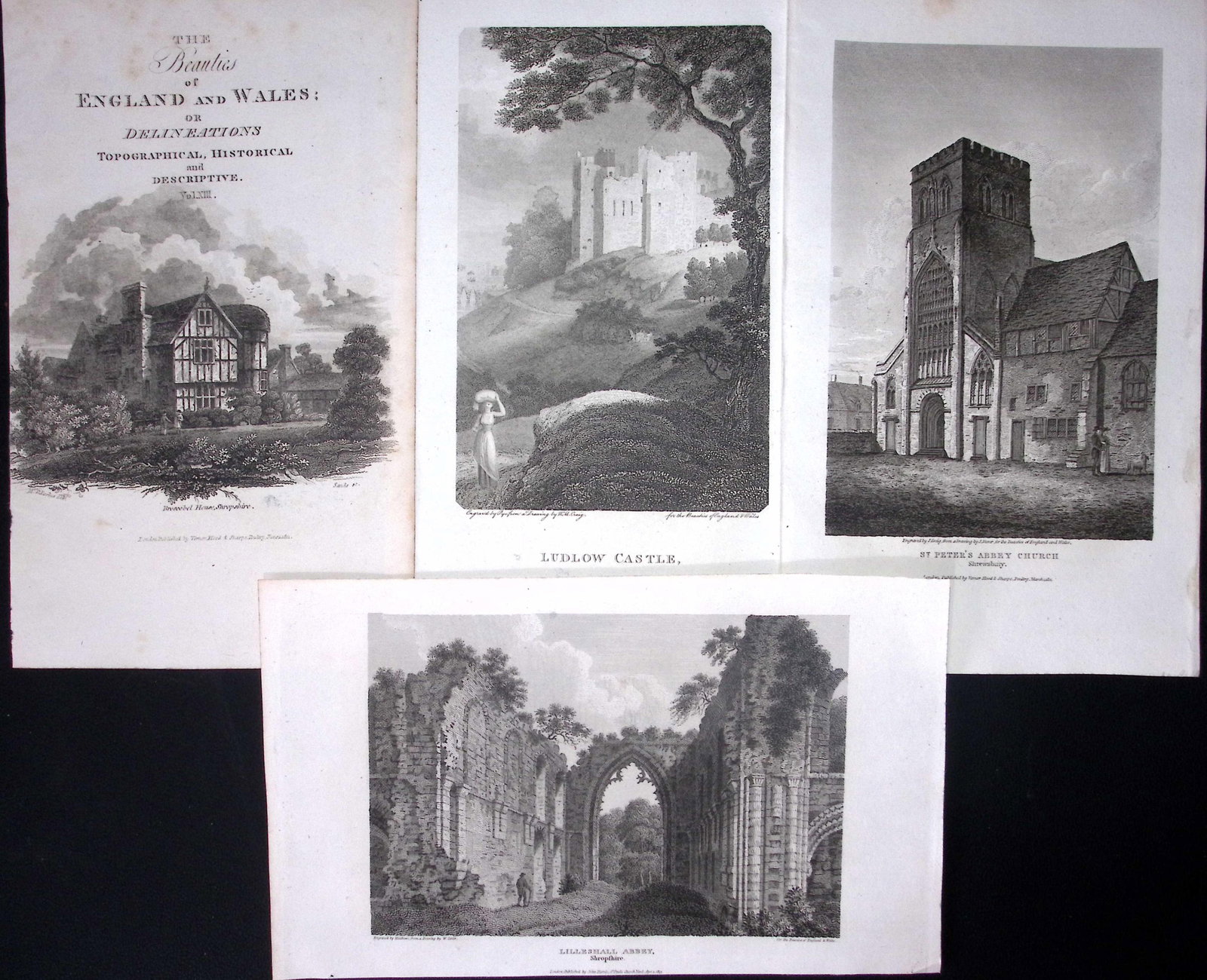 Shropshire Job-Lot Antique 213 Years-Old Georgian Steel-Engravings-1 (1 of 2)