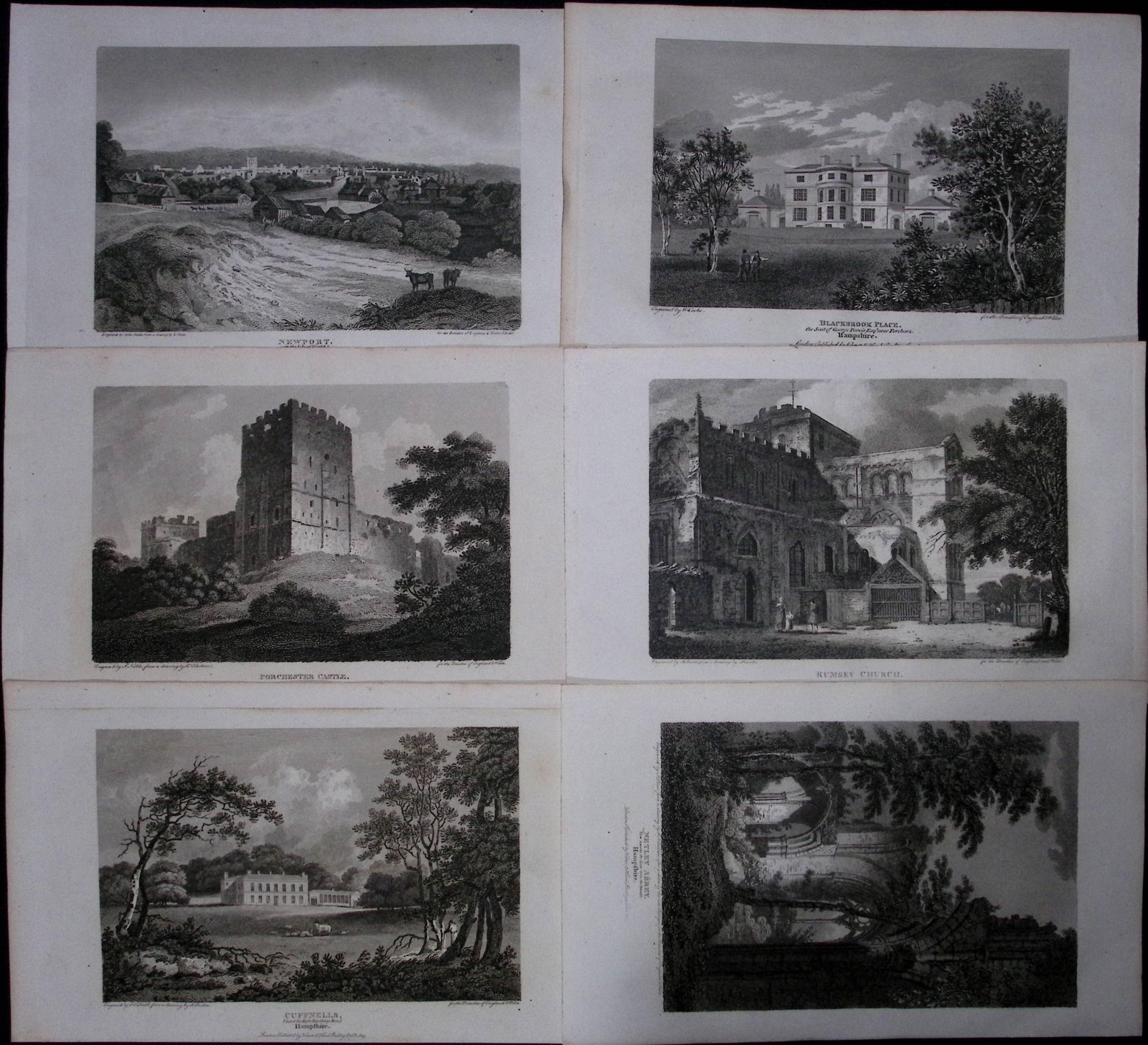 Hampshire Job-Lot Antique 221 Years-Old Georgian Steel-Engravings-1. (1 of 2)