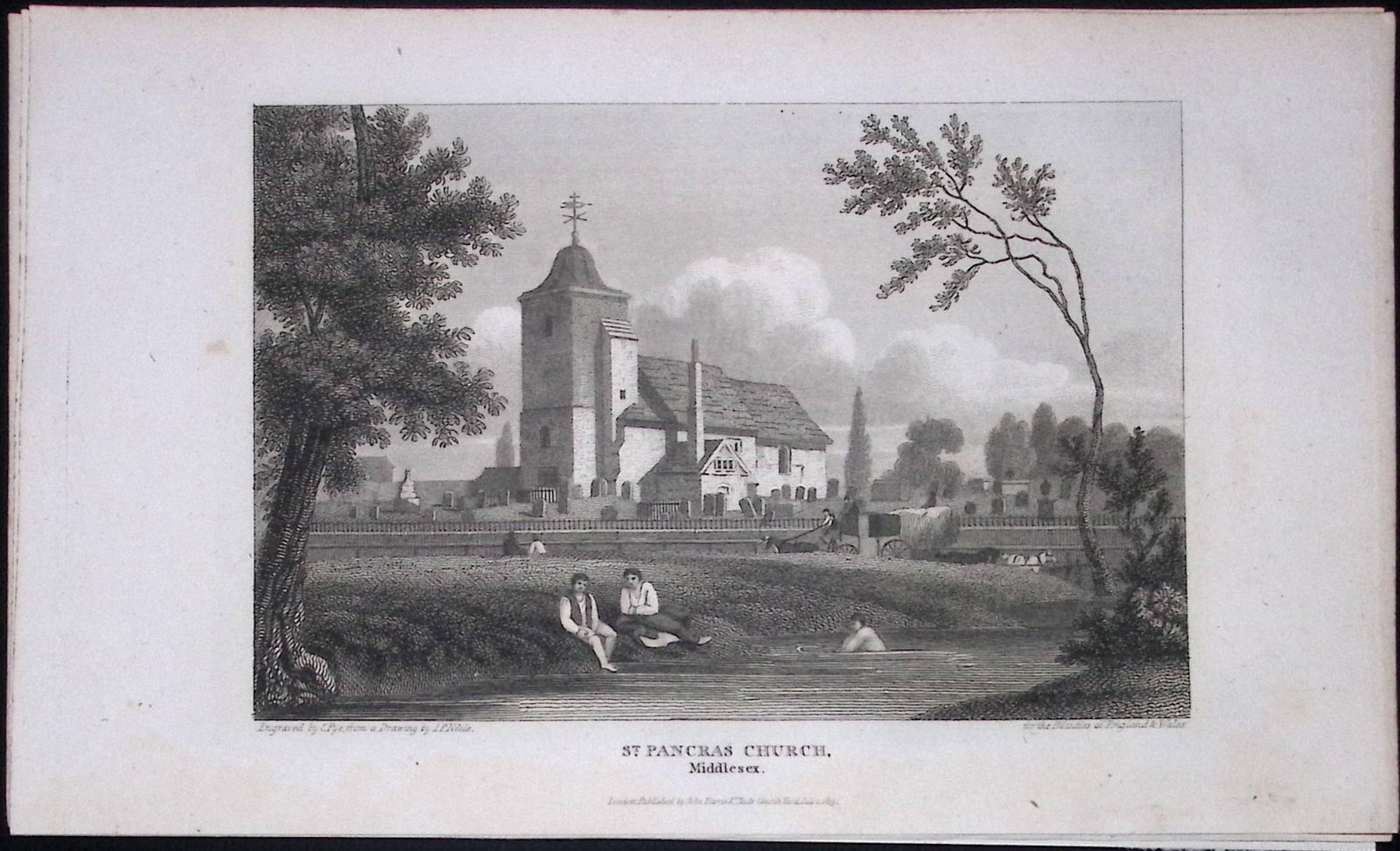 London St Pancras Church Antique 200 Years-Old Steel-Engraving-108: Title: London St Pancras Church Antique 200 Years-Old Steel-Engraving-108 Description: This London Georgian Antique Print Was Removed from a First Edition of. The Beauties of