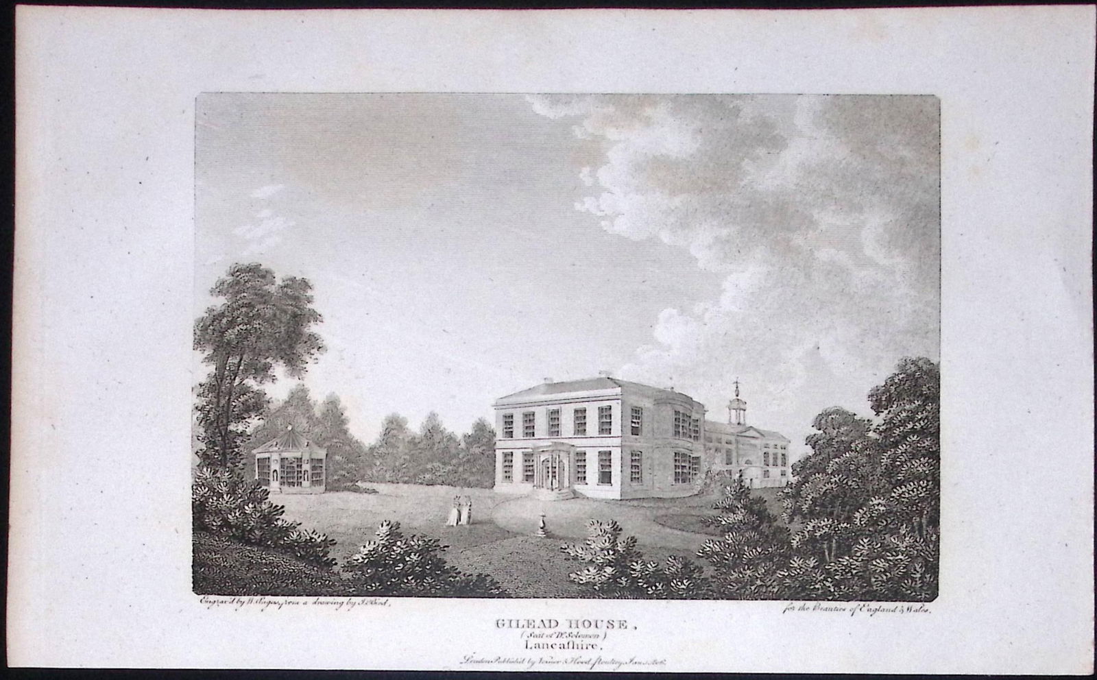 Liverpool Lancashire Gilead House Antique 218 Years-Old Steel-Engraving-1 (1 of 2)