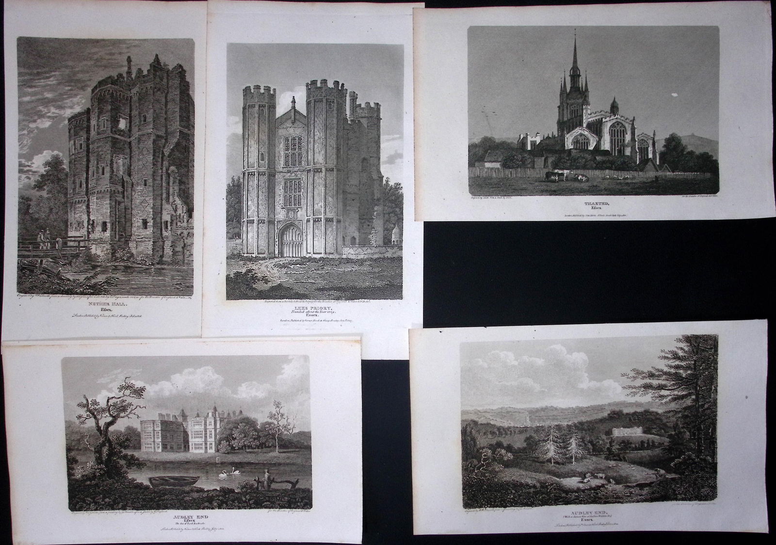 County Essex Job-Lot Antique 219 Years-Old Georgian Steel-Engravings-1 (1 of 2)