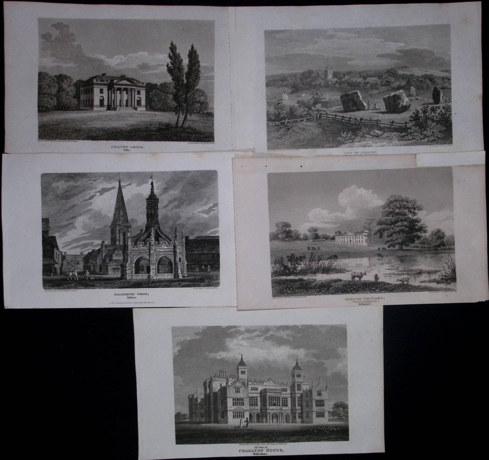 Wiltshire Job-Lot Antique 212 Years-Old Georgian Steel-Engravings-1. (1 of 2)