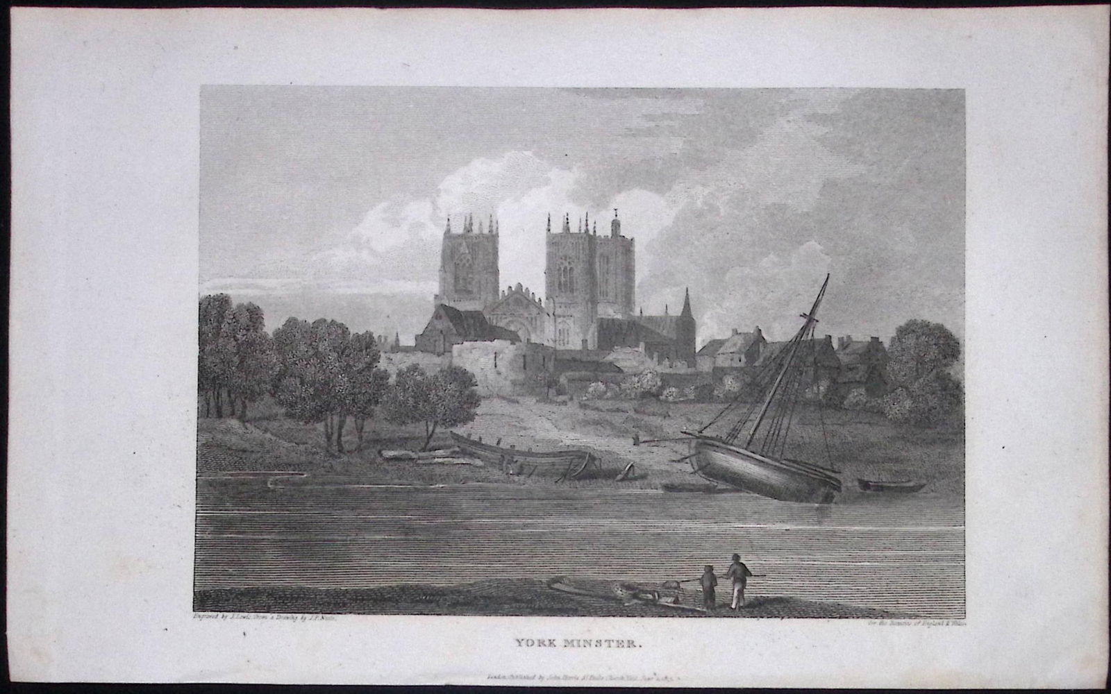 York Minster Yorkshire Antique 213 Years-Old Steel-Engraving-16: Title: York Minster Yorkshire Antique 213 Years-Old Steel-Engraving-16 Description: This Yorkshire Georgian Antique Print Was Removed from a First Edition of. The