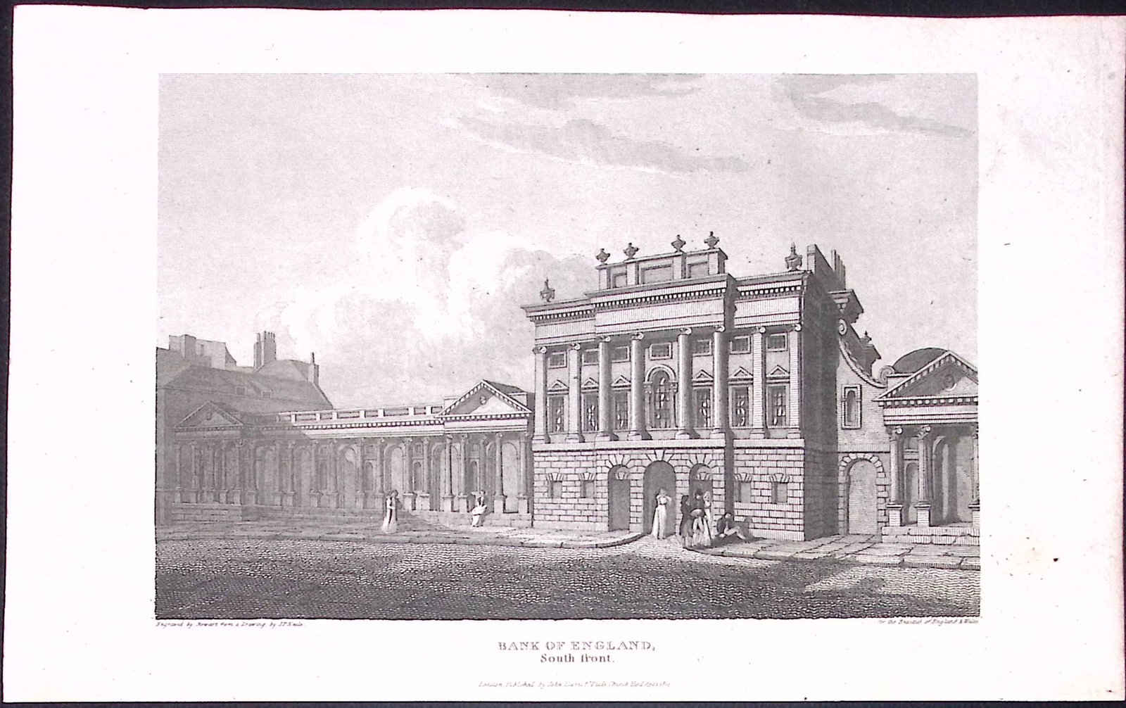 Bank of England City of London Antique 200 Years-Old Steel-Engraving-274 (1 of 2)
