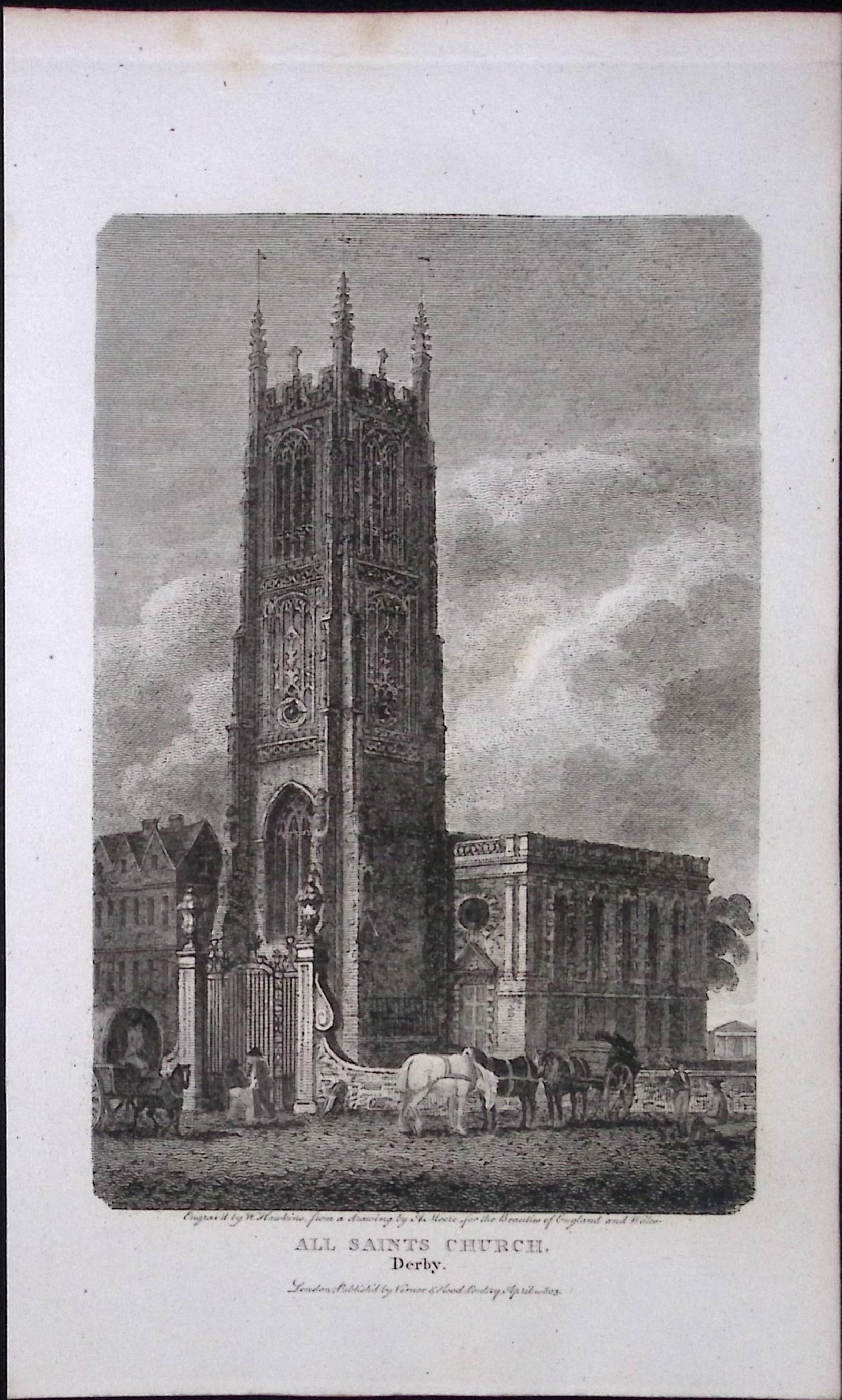 All Saints Church Derby Antique 223 Years-Old Georgian Steel-Engraving-291: Title: All Saints Church Derby Antique 223 Years-Old Georgian Steel-Engraving-291 Description: This Derbyshire Georgian Antique Print Was Removed from a First Edition of. The Beauties of