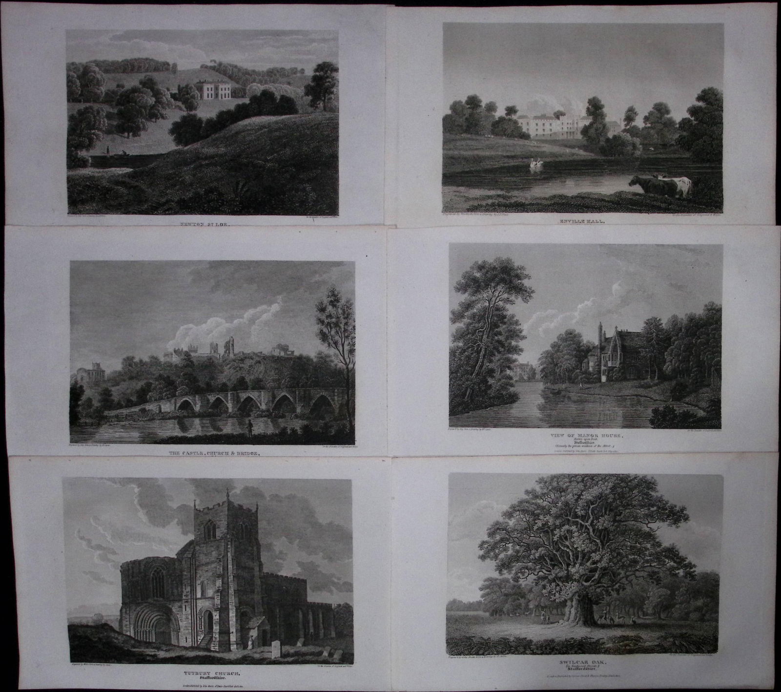 Staffordshire Job-Lot Antique 210 Years-Old Georgian Steel-Engravings-2. (1 of 2)