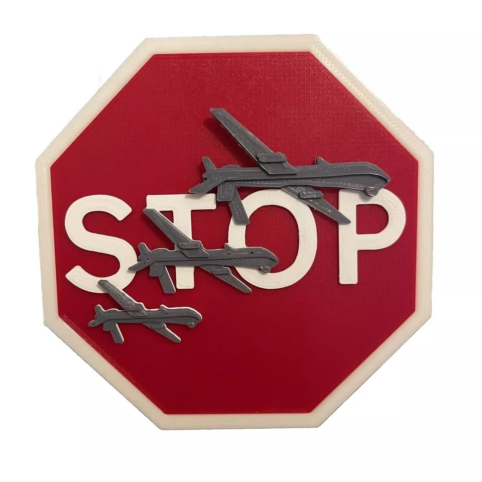 Banksy (1974-) ‘Civilian Drone Strike’ Replica Display Maquette, Graffiti Art, London, D: Title: Banksy (1974-) ‘Civilian Drone Strike’ Replica Display Maquette, Graffiti Art, London, December 2023 Description: Banksy (1974-) ‘Civilian Drone Strike’ Display