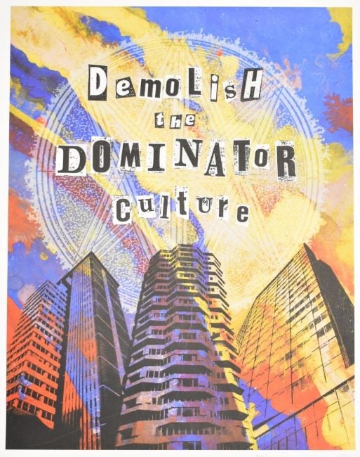 Jamie Reid (1947-23) ‘Demolish The Dominator Culture,’ Limited Edition 100/100 Screen Pr: Title: Jamie Reid (1947-23) ‘Demolish The Dominator Culture,’ Limited Edition 100/100 Screen Print, 2009 Description: Jamie Reid (1947-23) ‘Demolish the Dominator