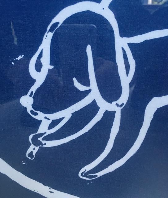 Yoshitomo Nara (b 1959) Peace Dog (Blue) Silk Screen Printed On Cotton, Framed, 2020 - 3