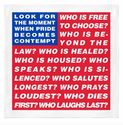 Barbara Kruger (B 1945) Untitled (Flag/Bandana/Wall Hanging) Screen Print On Cotton, Limited Ed 2... - 2